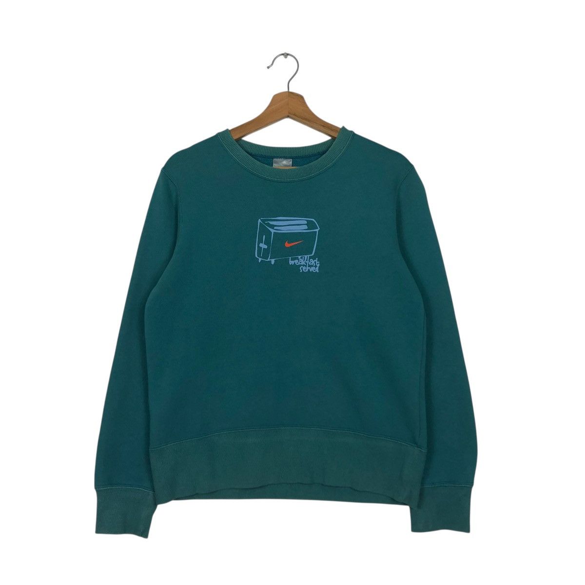 Nike 🔥VINTAGE JUMPER SWEATSHIRT NIKE BIG SWOOSH Size L / US 10 / IT 46 - 3 Thumbnail