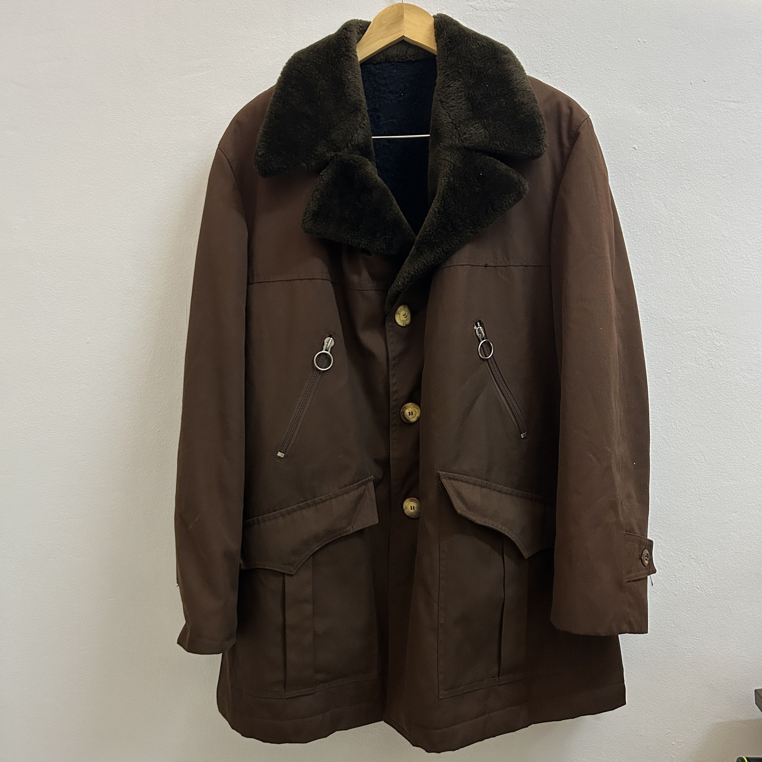 Vintage Vintage 70s Brown Tergal Jacket Size XL / US 12-14 / IT 48-50 - 10 Thumbnail