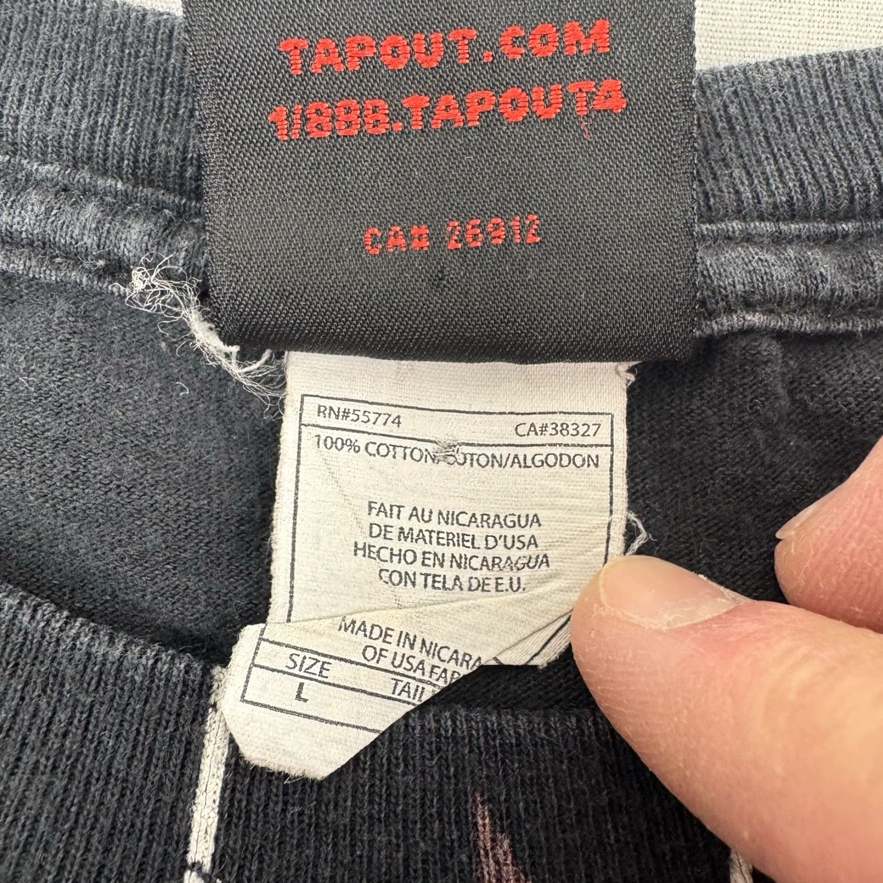 Tapout VINTAGE Tapout T Shirt Adult Large All Over Print Grunge Hipster MMA Combat Skulls Shirt Mens Black Cotton Dry? Size US L / EU 52-54 / 3 - 4 Thumbnail