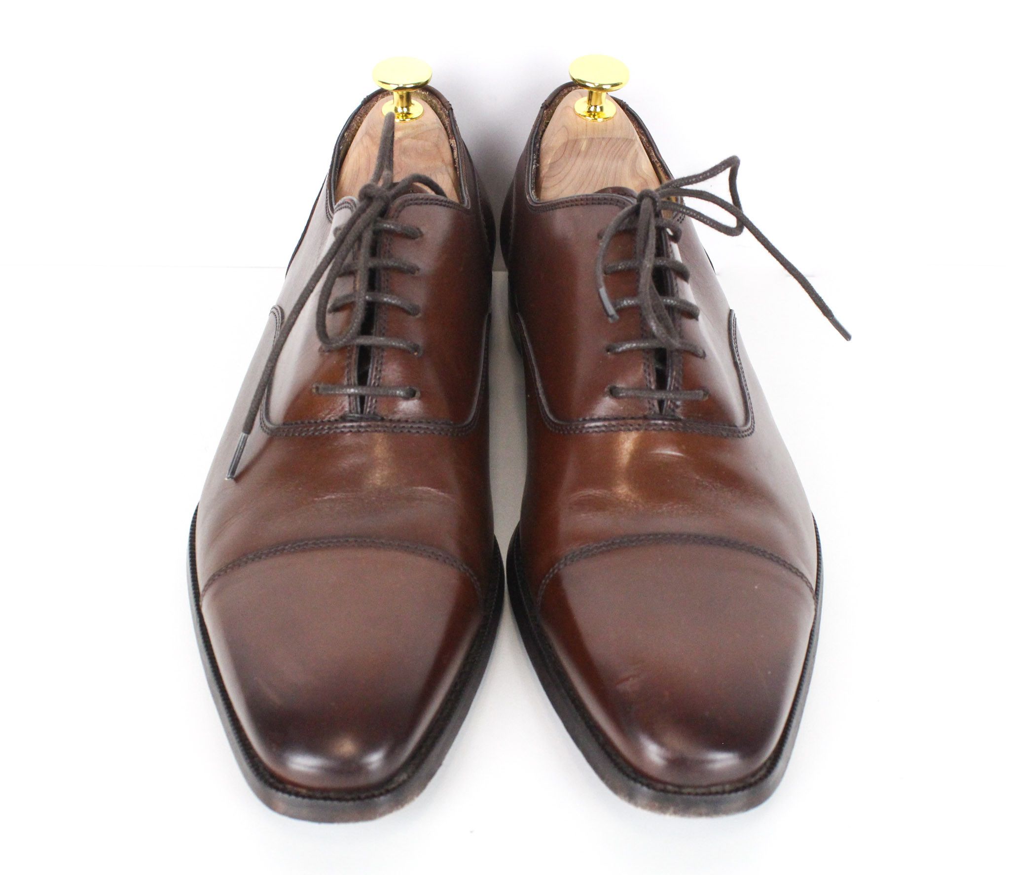 Suitsupply EU41.5 Brown Leather Laced Low-Top 72823 Size US 8.5 / EU 41-42 - 2 Thumbnail