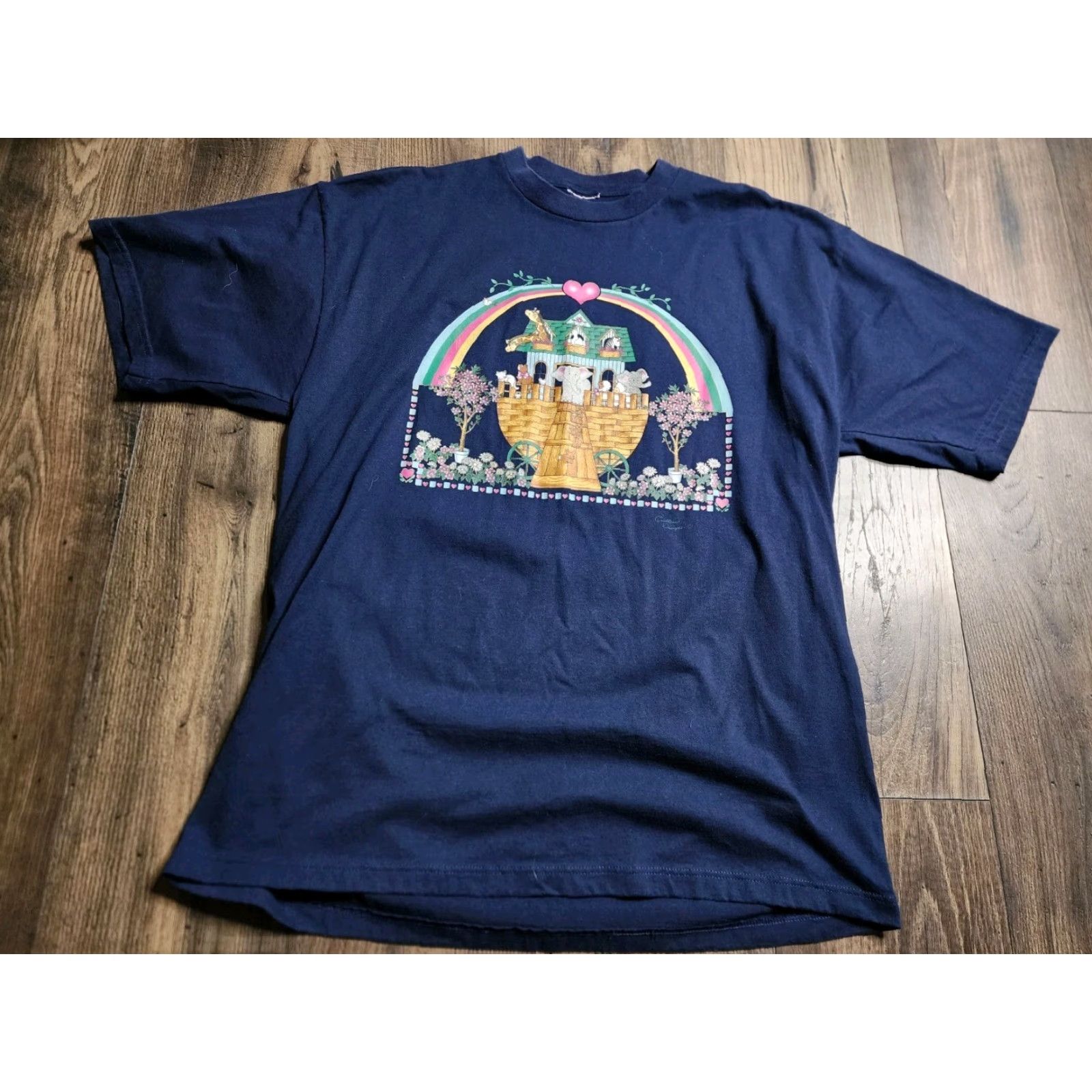 Endless VINTAGE Endless Designs Noah's Ark T-Shirt Adult L Blue 90s Graphic Grandma Mens Size L / US 10 / IT 46 - 2 Thumbnail