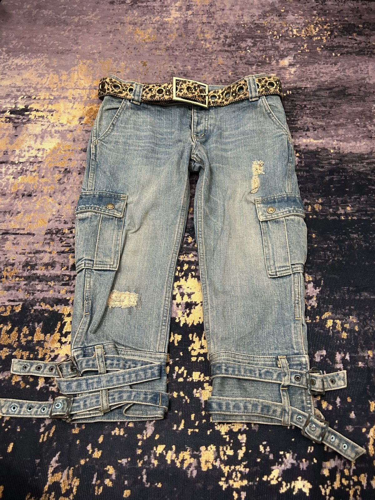 Hysteric Glamour Vintage Hysteric Glamour Bondage Cargo Croped Jeans Size US 30 / EU 46 - 2 Thumbnail