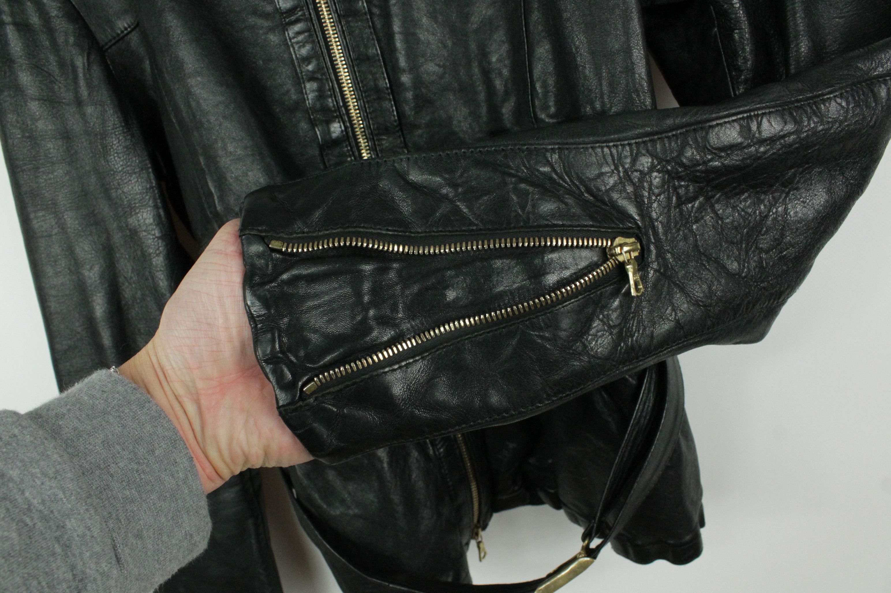 Golden Goose Golden Goose DB Black Leather Belted Jacket Women's Size S / US 4 / IT 40 - 8 Thumbnail