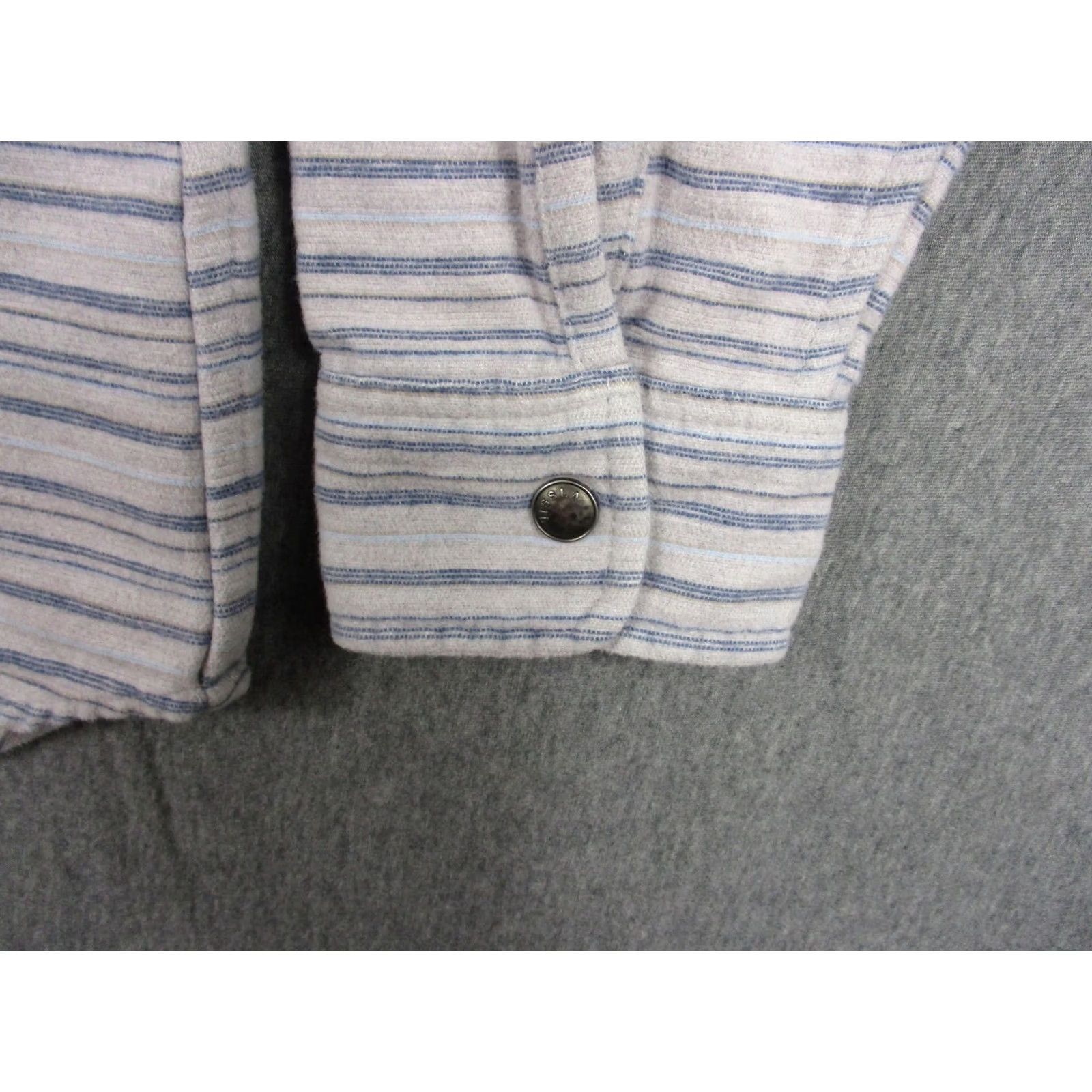 Vissla Vissla Shirt Mens XL Gray Stripe Long Sleeve Snap Button Up Casual Size US XL / EU 56 / 4 - 4 Thumbnail