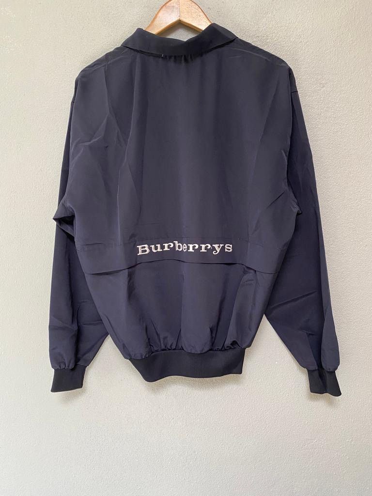 Vintage burberry half zipper jacket big logo