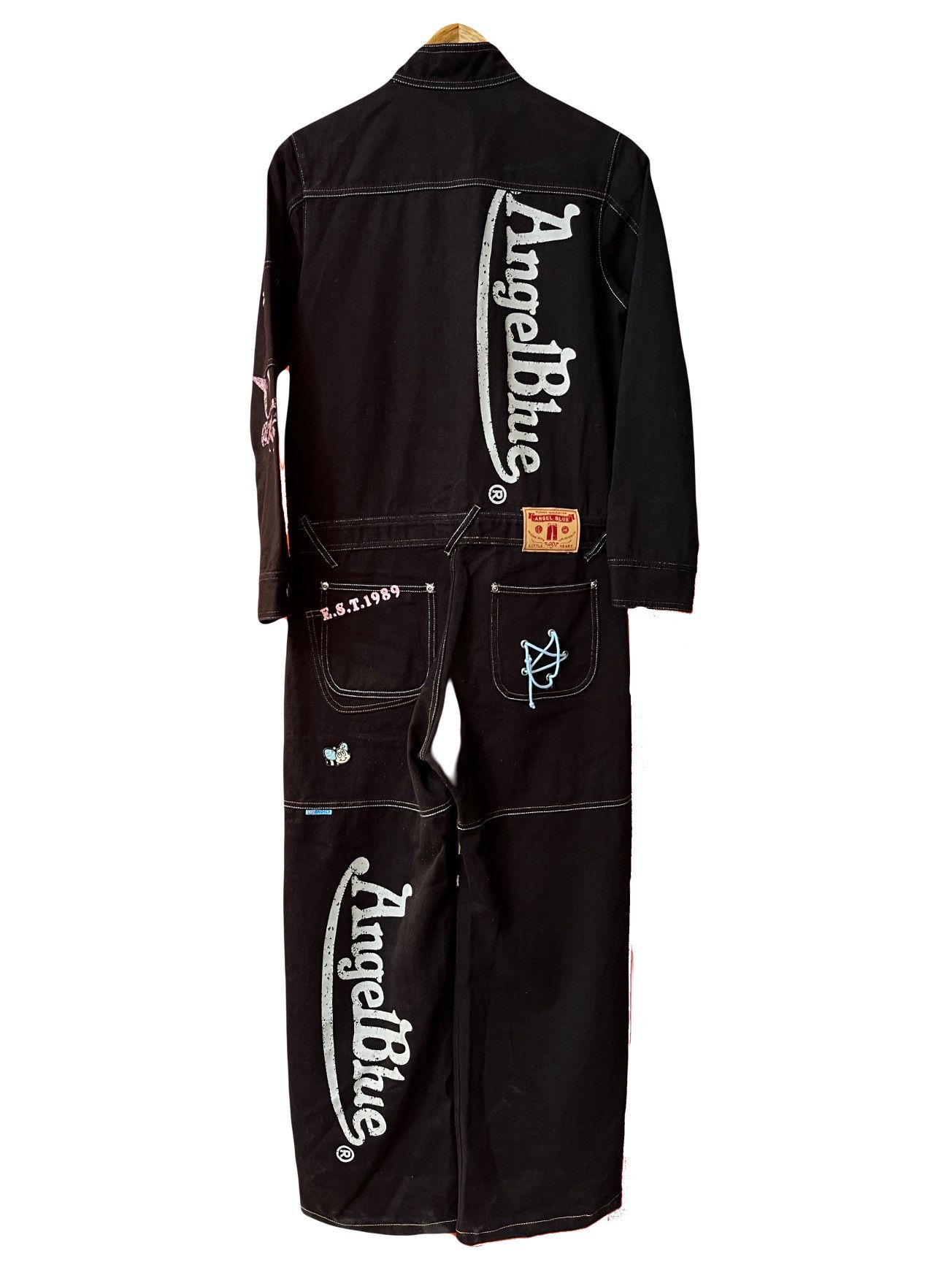 Angel Blue × Japanese Brand Angel Blue Prints & Patches Denim Overalls Size US 33 - 3 Thumbnail