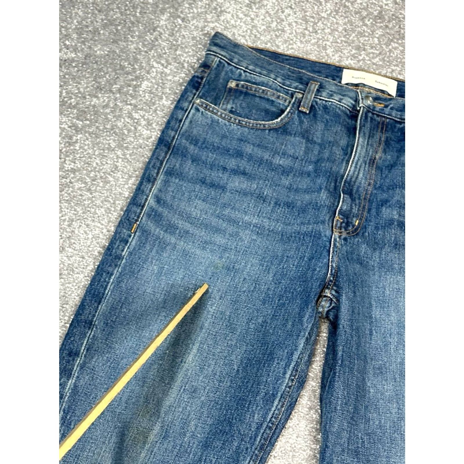 Proenza Schouler VINTAGE Proenza Schouler Jeans Womens 28 Blue Denim Cotton High Rise Straight Leg 35x30 Size 28" / US 6 / IT 42 - 4 Thumbnail