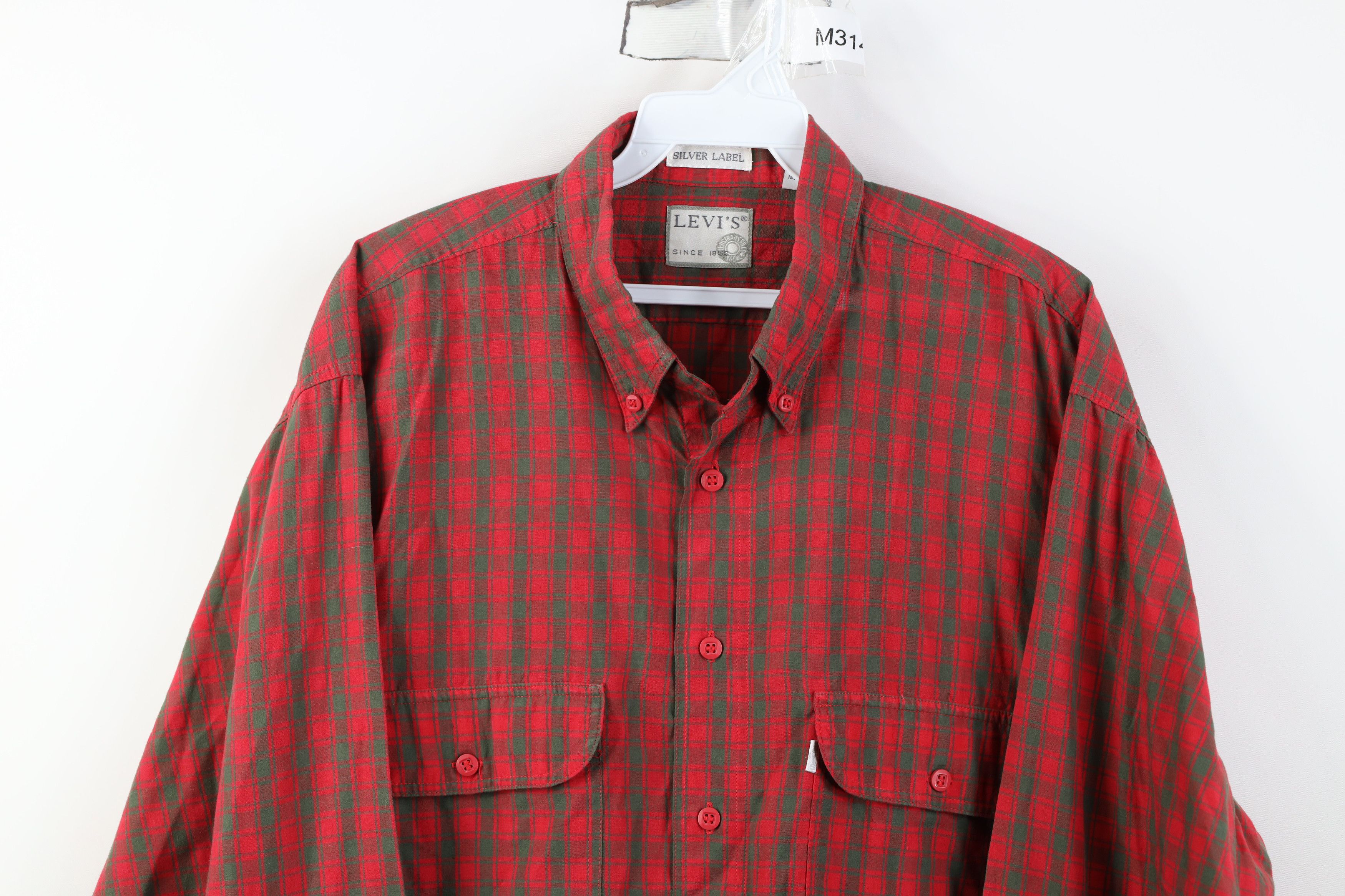 Levi's Vintage 80s 90s Levis Silver Label Big Pocket Button Shirt Size US L / EU 52-54 / 3 - 2 Thumbnail