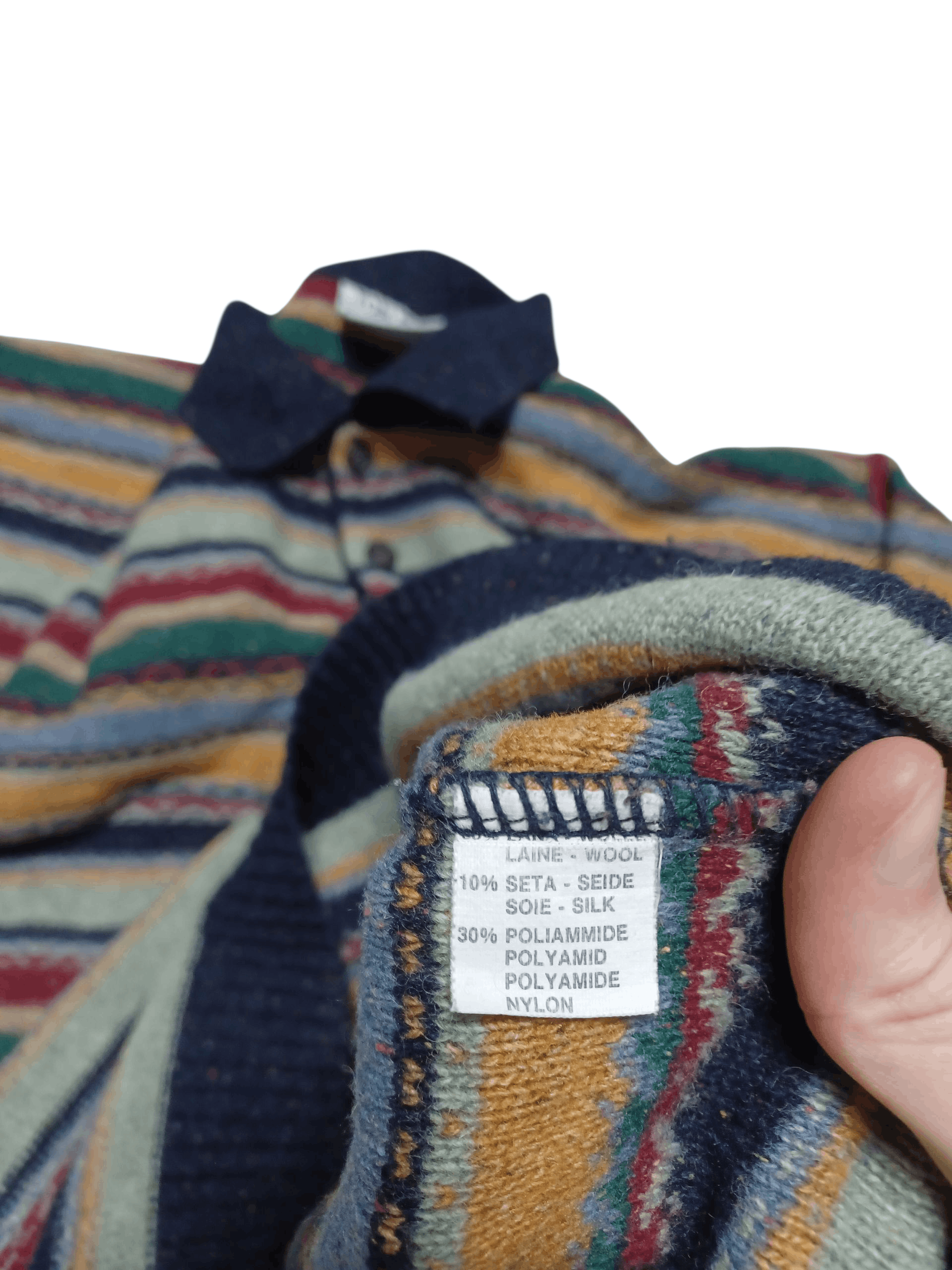 Other VINTAGE 90S MADE IN ITALY COOGI STYLE WOOL SWEATER Size US L / EU 52-54 / 3 - 6 Thumbnail