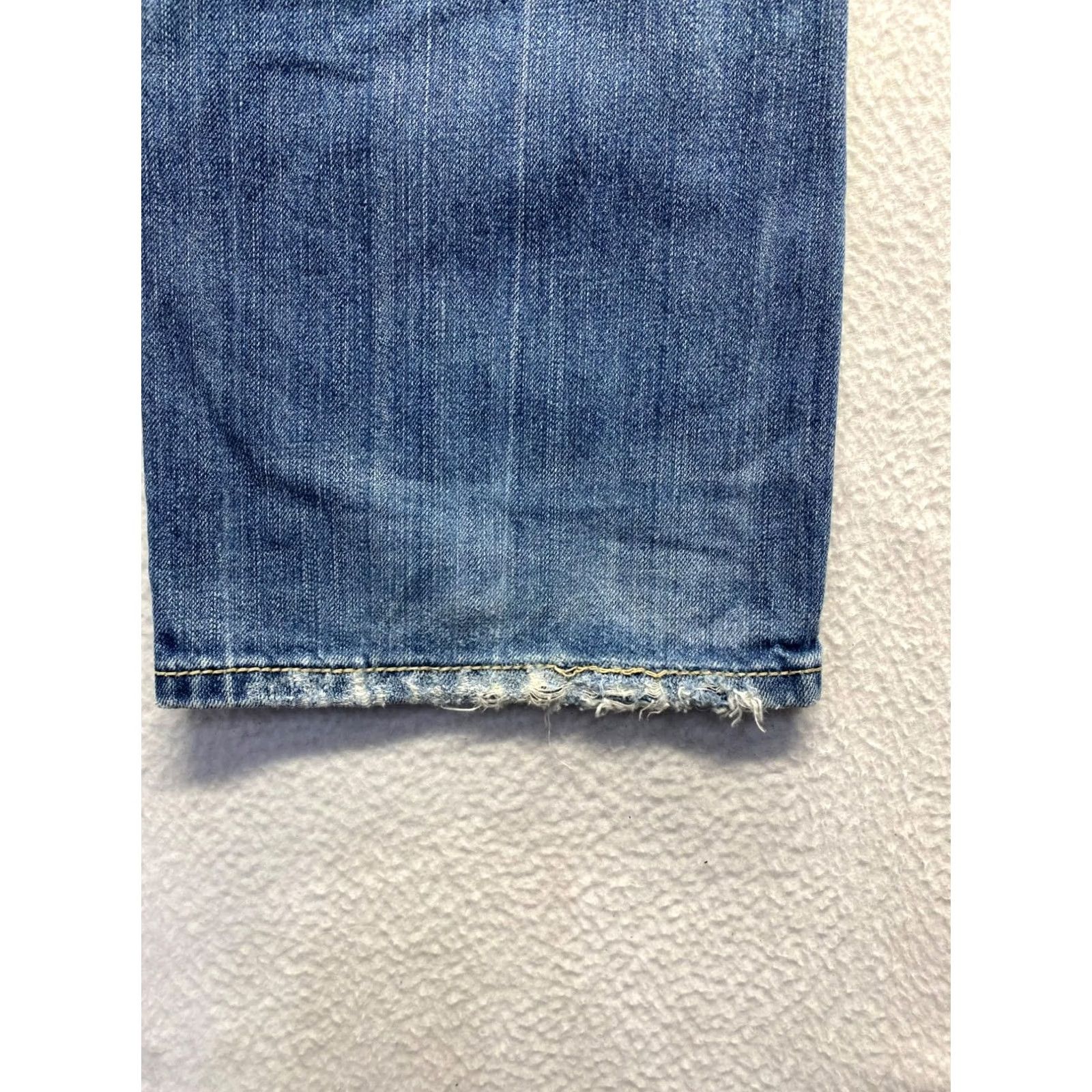 Denime Mens Mec Denim Jeans 32/34 Blue Denim Jeans Straight Distressed Vintage? Size US 32 / EU 48 - 7 Thumbnail