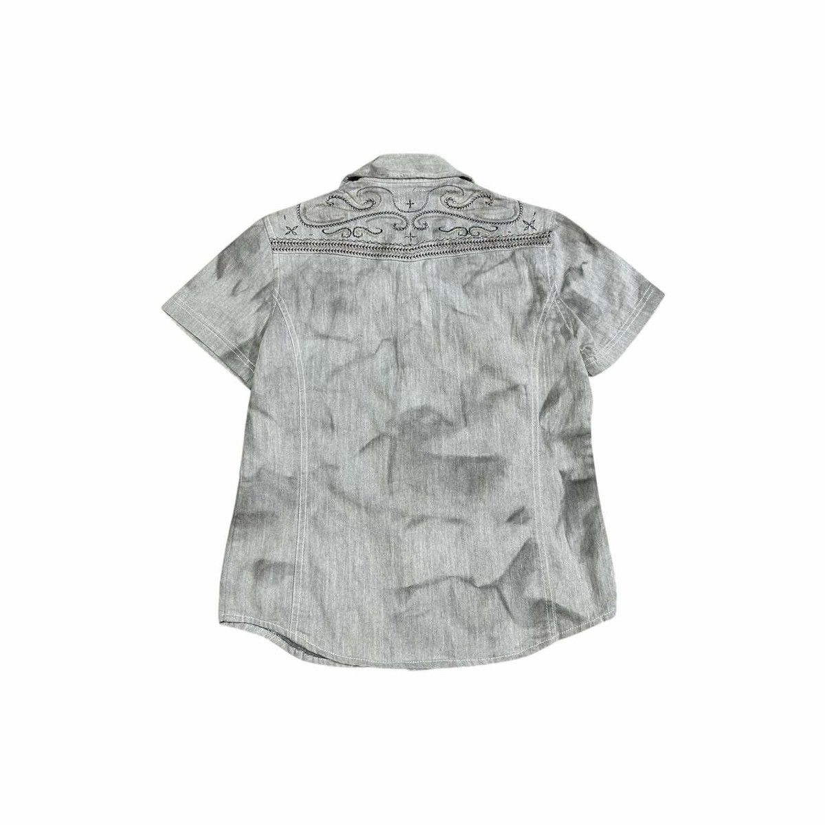 Hysteric Glamour × Japanese Brand × Seditionaries 🔥Sick Y2K Day Moon Western Shirt Zipper Ash Dyed Goth Punk Size US M / EU 48-50 / 2 - 7 Thumbnail