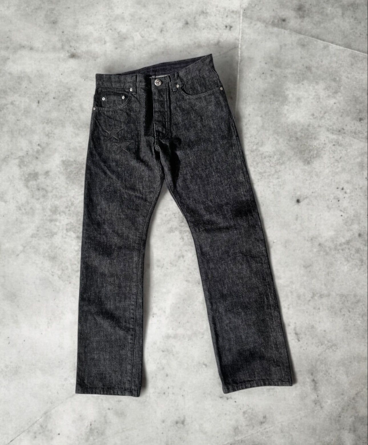 Chrome Hearts Chrome Hearts Star Patch Raw Denim Jeans Size US 31 - 3 Thumbnail