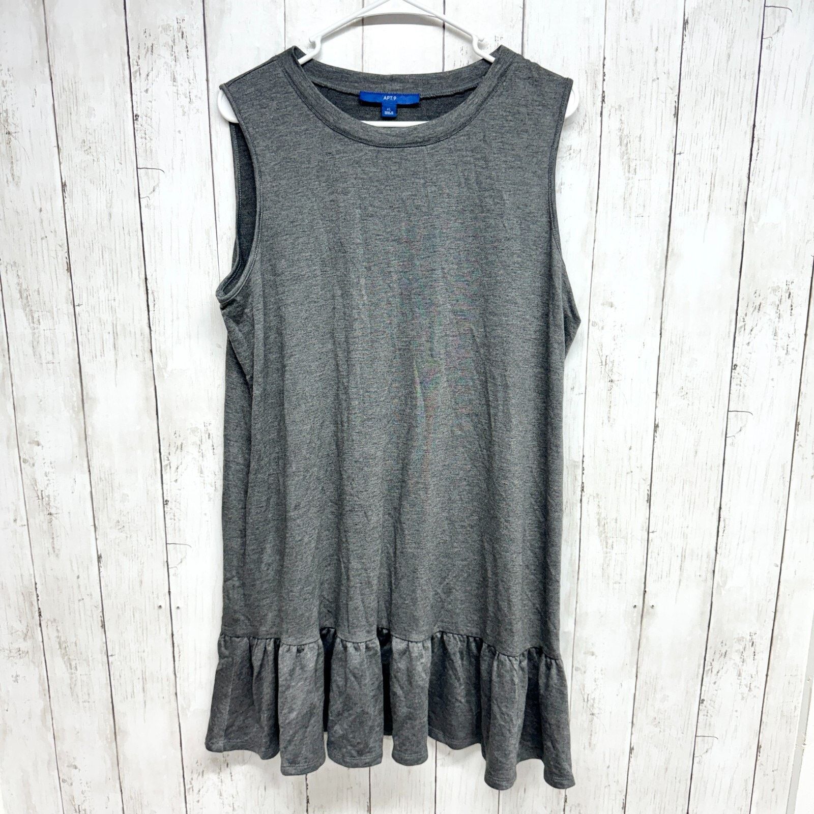 Apt. 9 Apt. 9 Dress Size XL Gray Sleeveless Tunic Ruffle Bottom Size XL / US 12-14 / IT 48-50 - 1 Thumbnail