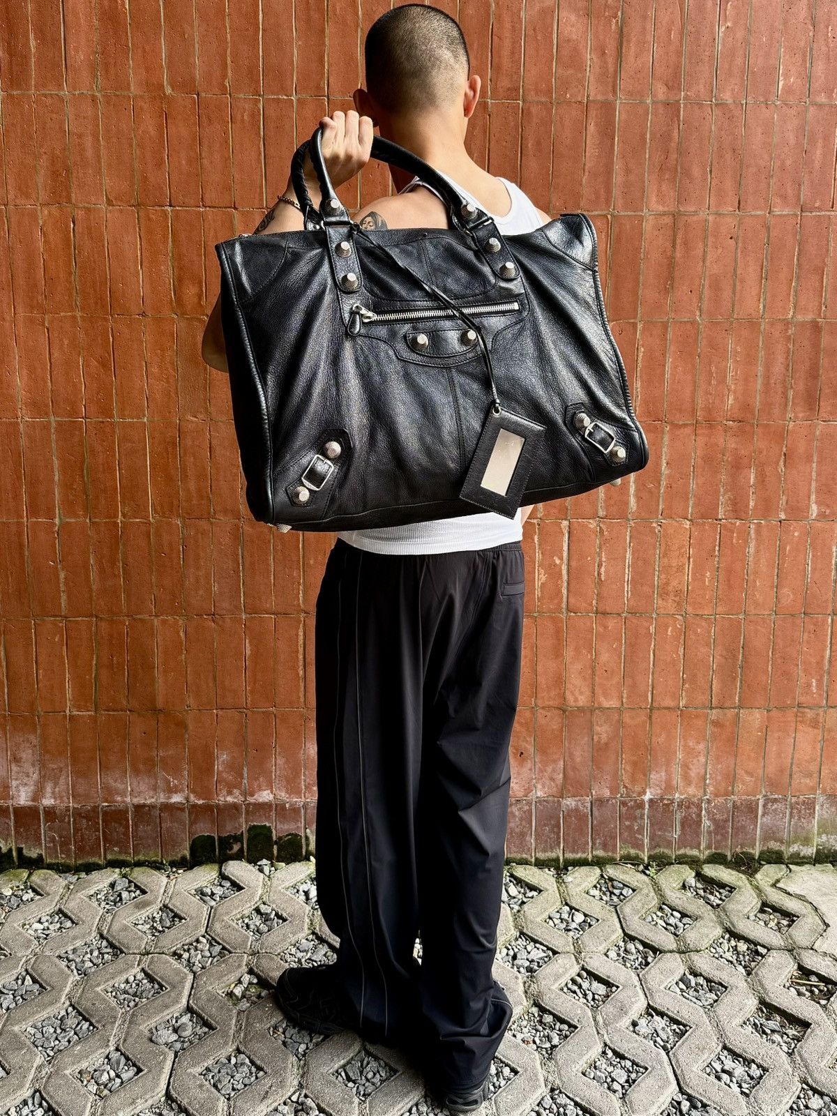 Balenciaga RARE Balenciaga - 2000’s - XL Le City - Lambskin Work Bag Size ONE SIZE - 22 Thumbnail