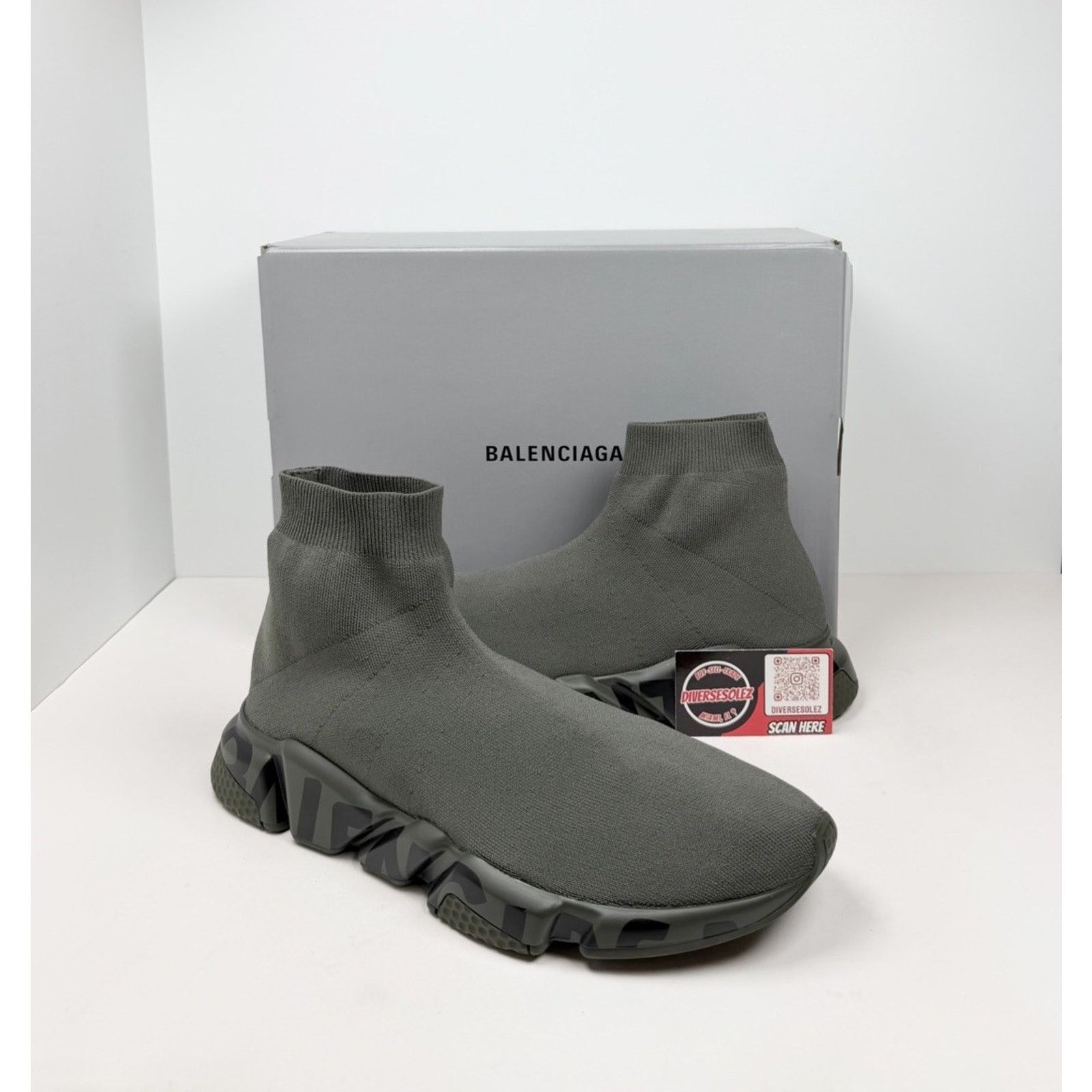 Balenciaga Size 46EU/13US - Balenciaga Speed Olive NEW Size US 13 / EU 46 - 1 Thumbnail