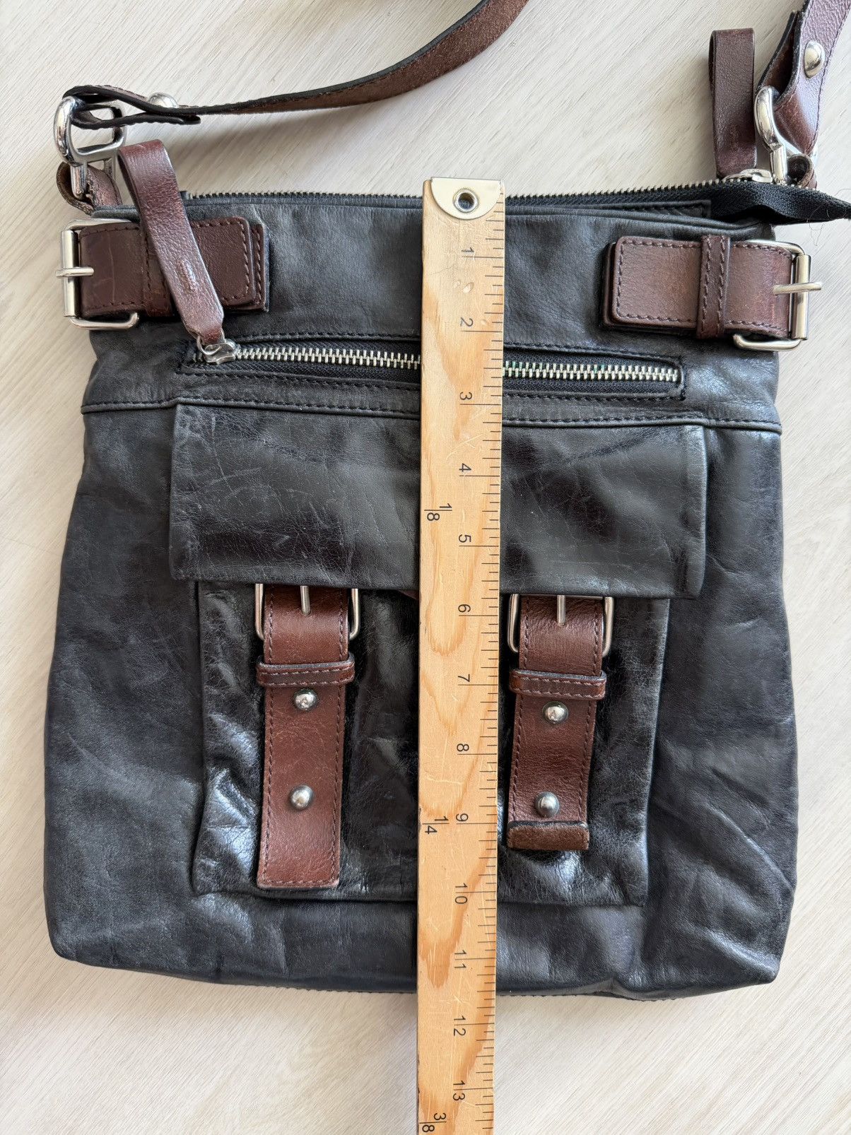Vintage Vintage TANO Leather Crossbody Shoulder Bag Purse Messenger Size ONE SIZE - 5 Thumbnail