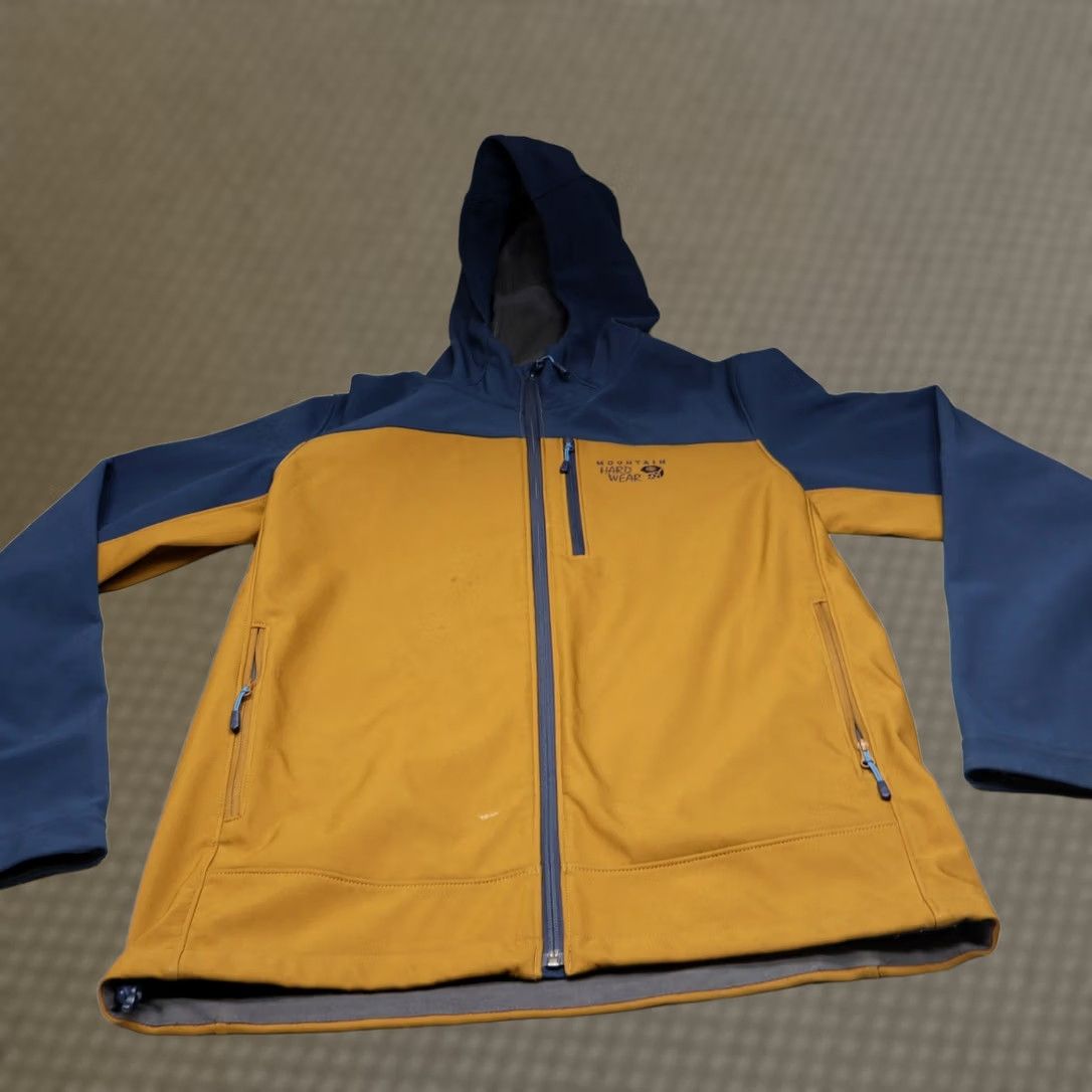 Mountain Hardwear Mountain Hardwear Jacket Mens M Brown Paladin Softshell Full Zip Wind Rain Colorblock Outdoor Hiking Polyester Long Zip Mens Size US M / EU 48-50 / 2 - 1 Thumbnail