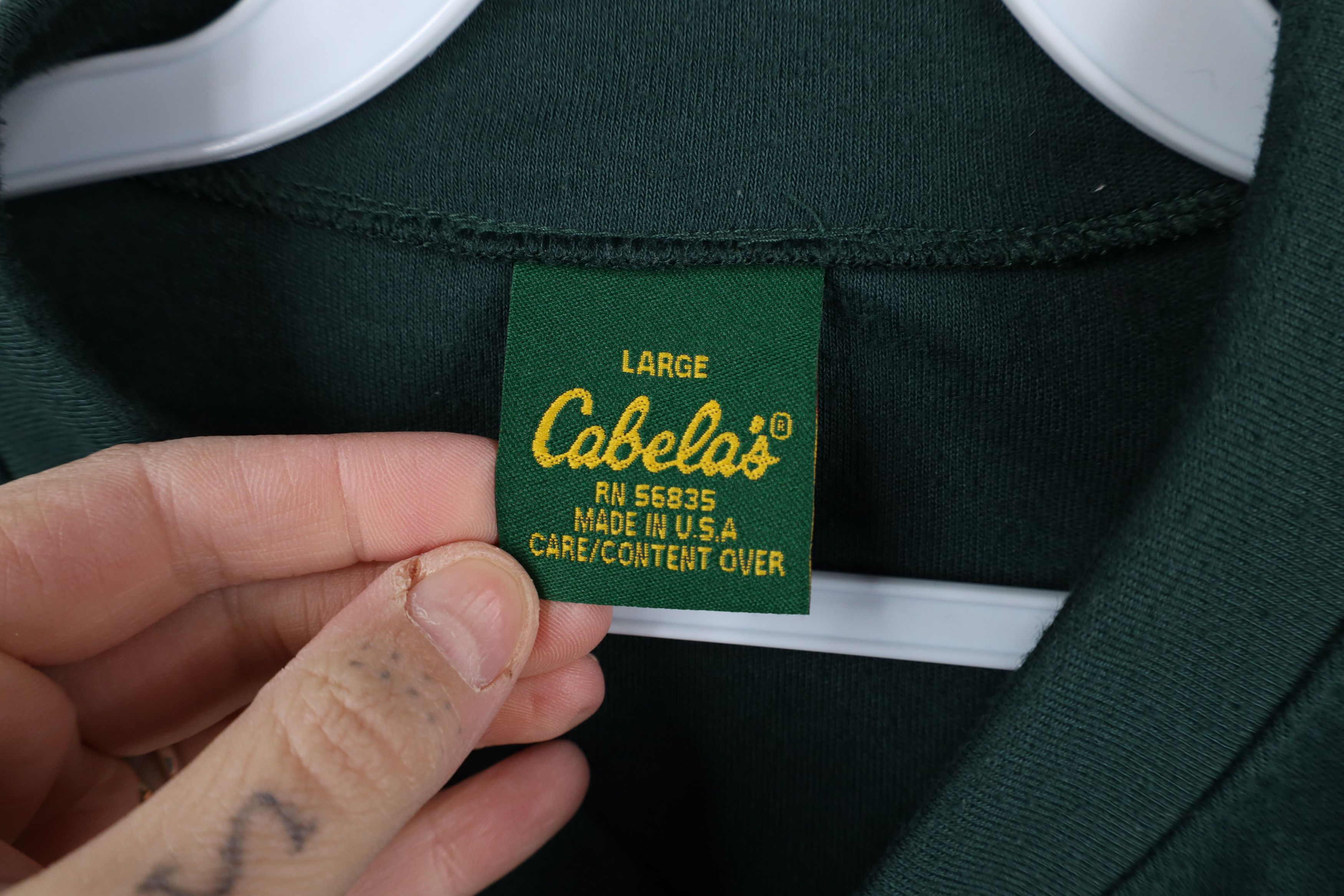 Cabelas × Vintage Vintage 90s Cabelas Knit Long Sleeve Henley T-Shirt USA Size US L / EU 52-54 / 3 - 5 Thumbnail