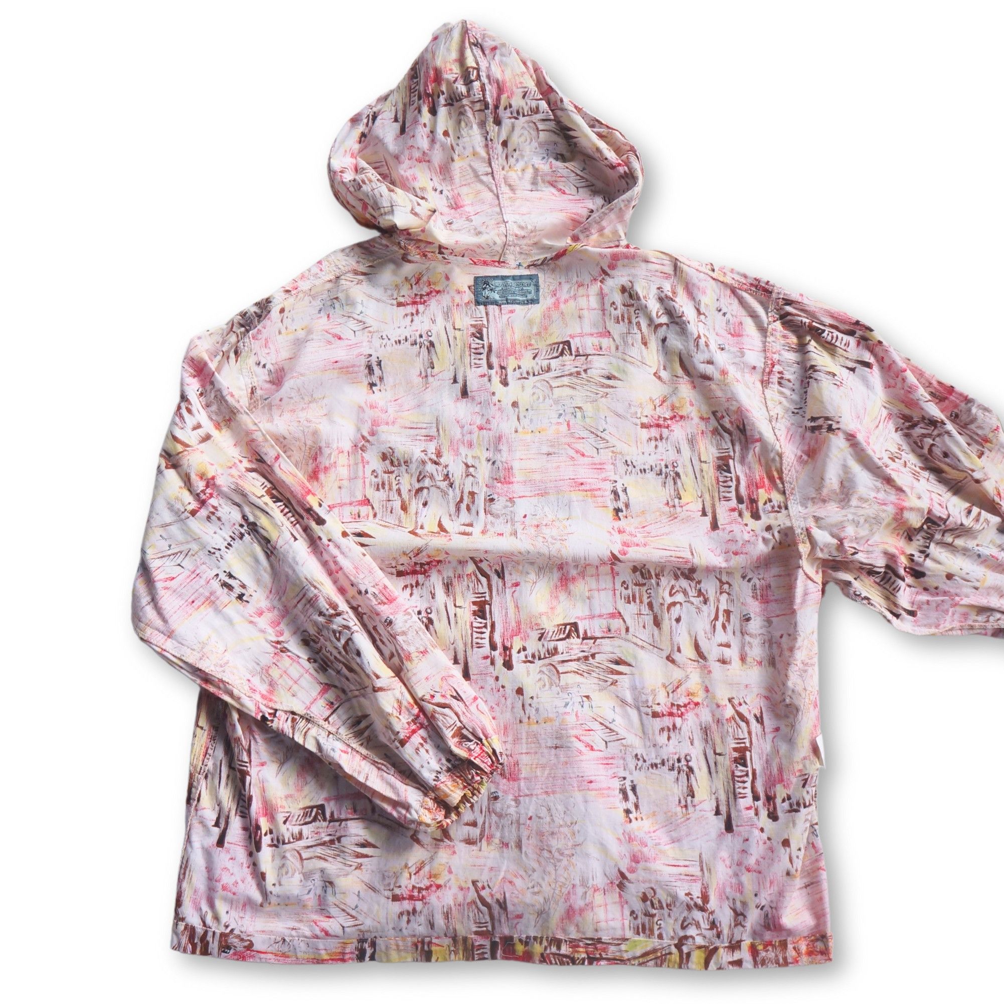 Japanese Brand Nosvos Resort Abstract Design Hooded Light Jacket Size US L / EU 52-54 / 3 - 5 Thumbnail