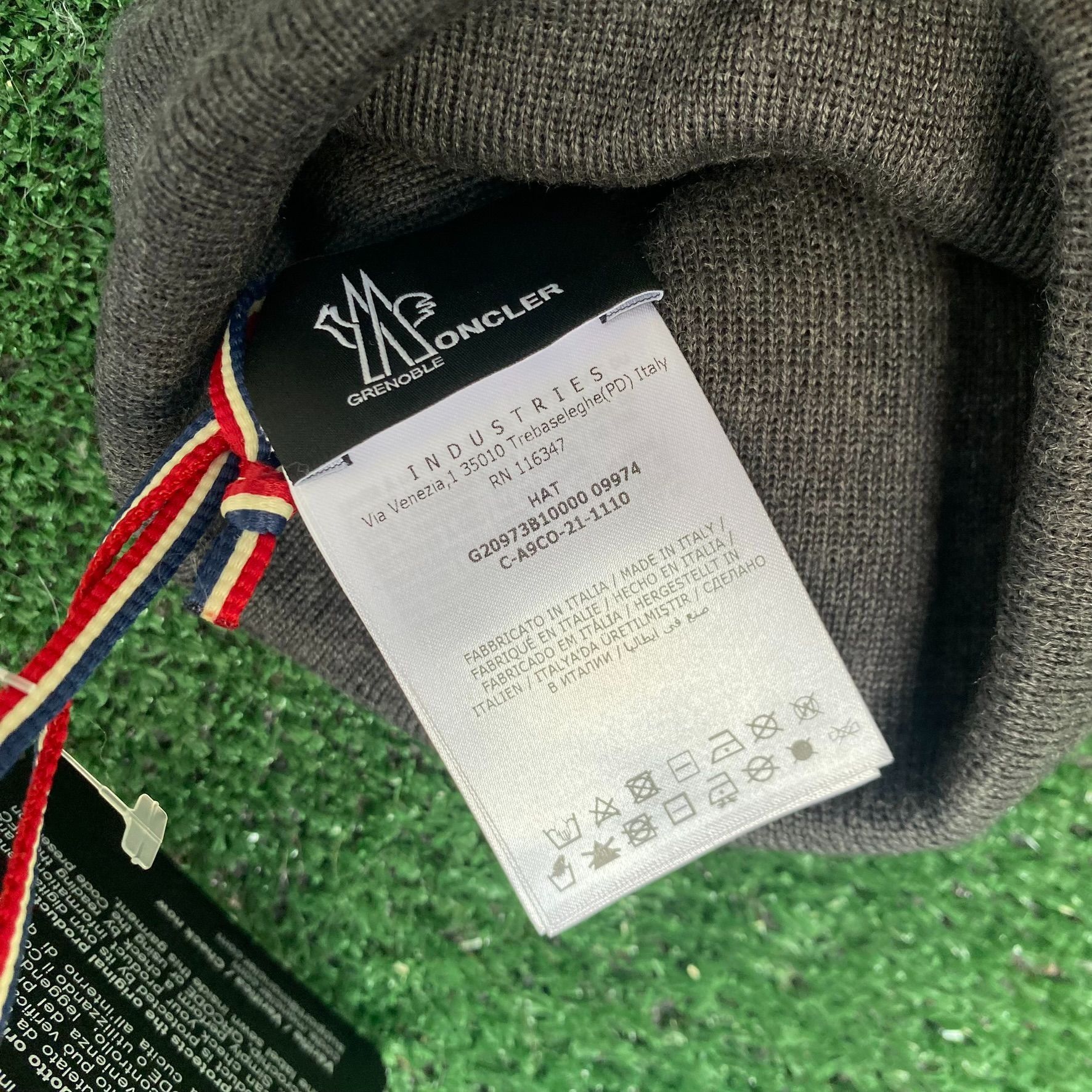 Moncler Moncler Grenoble Logo Knit Beanie Gray Virgin Wool Ski Hat Size ONE SIZE - 5 Thumbnail
