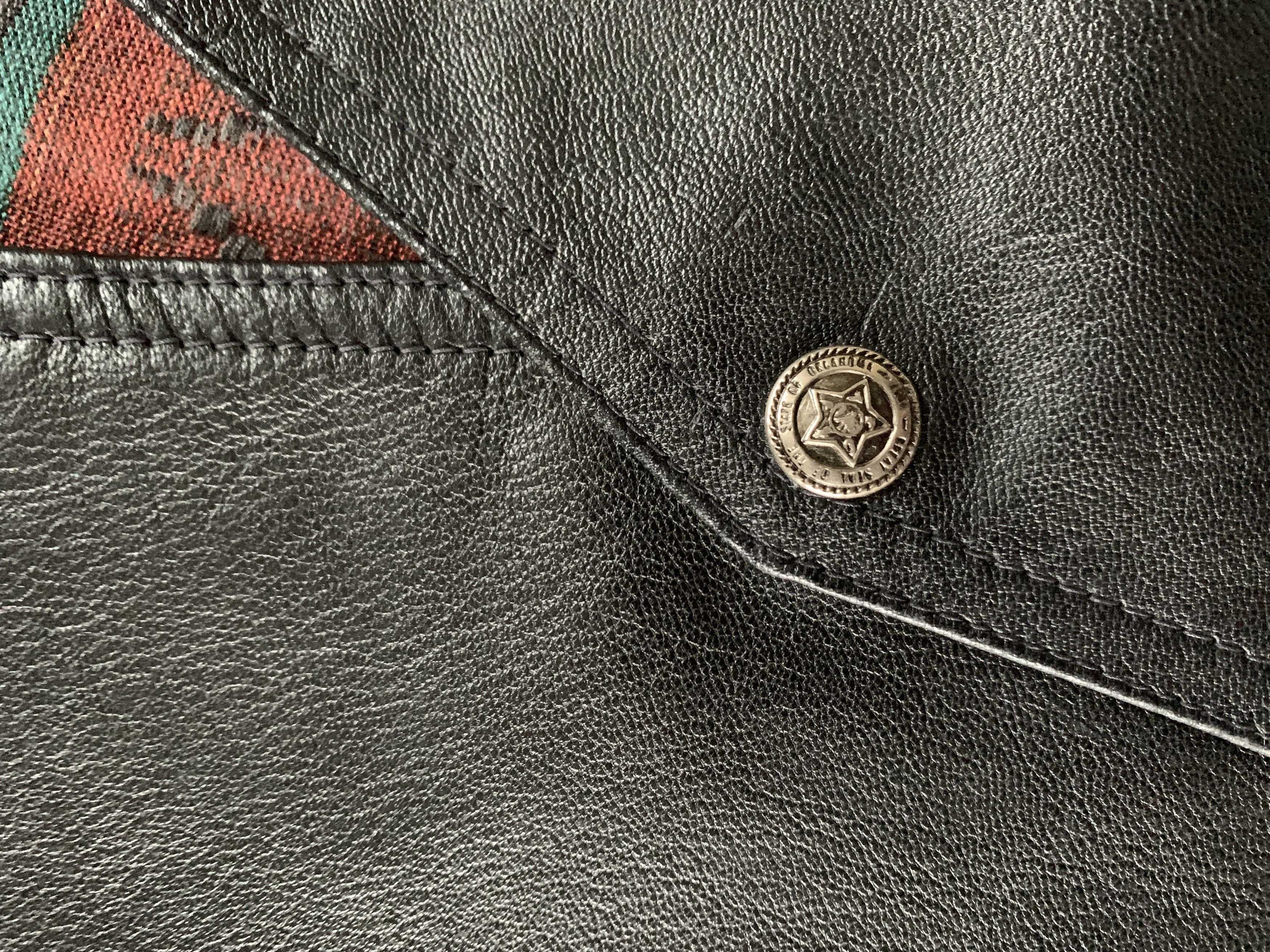 Vintage Vintage Leather Textile Combine Vest Size US L / EU 52-54 / 3 - 7 Thumbnail
