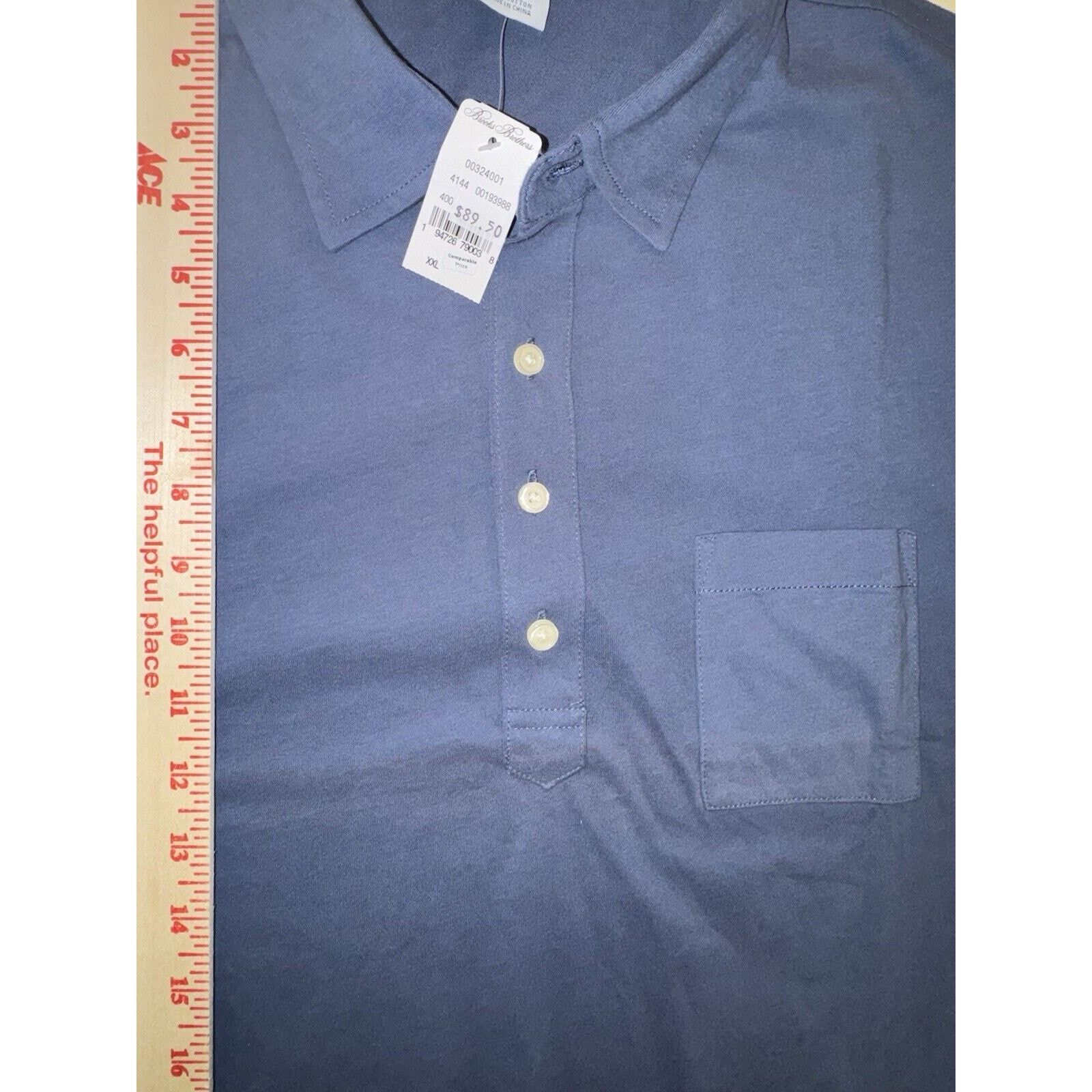 Brooks Brothers Brooks Brothers Polo Shirt Blue 93986 Brand New Slim Fit XL Size US XL / EU 56 / 4 - 2 Thumbnail