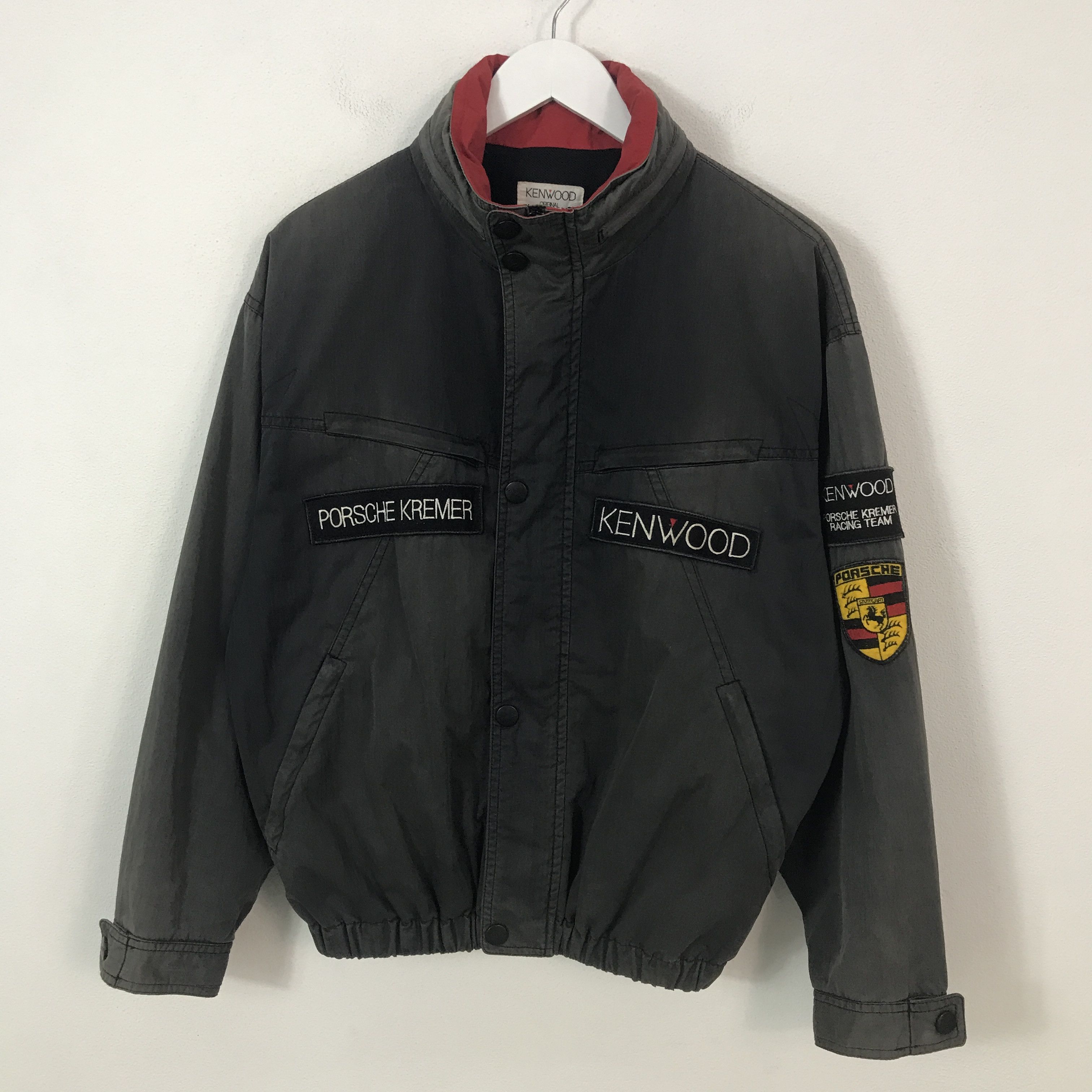 Japanese Brand Vintage Kenwood x Porche Racing black faded jacket K69B12 Size US L / EU 52-54 / 3 - 3 Thumbnail