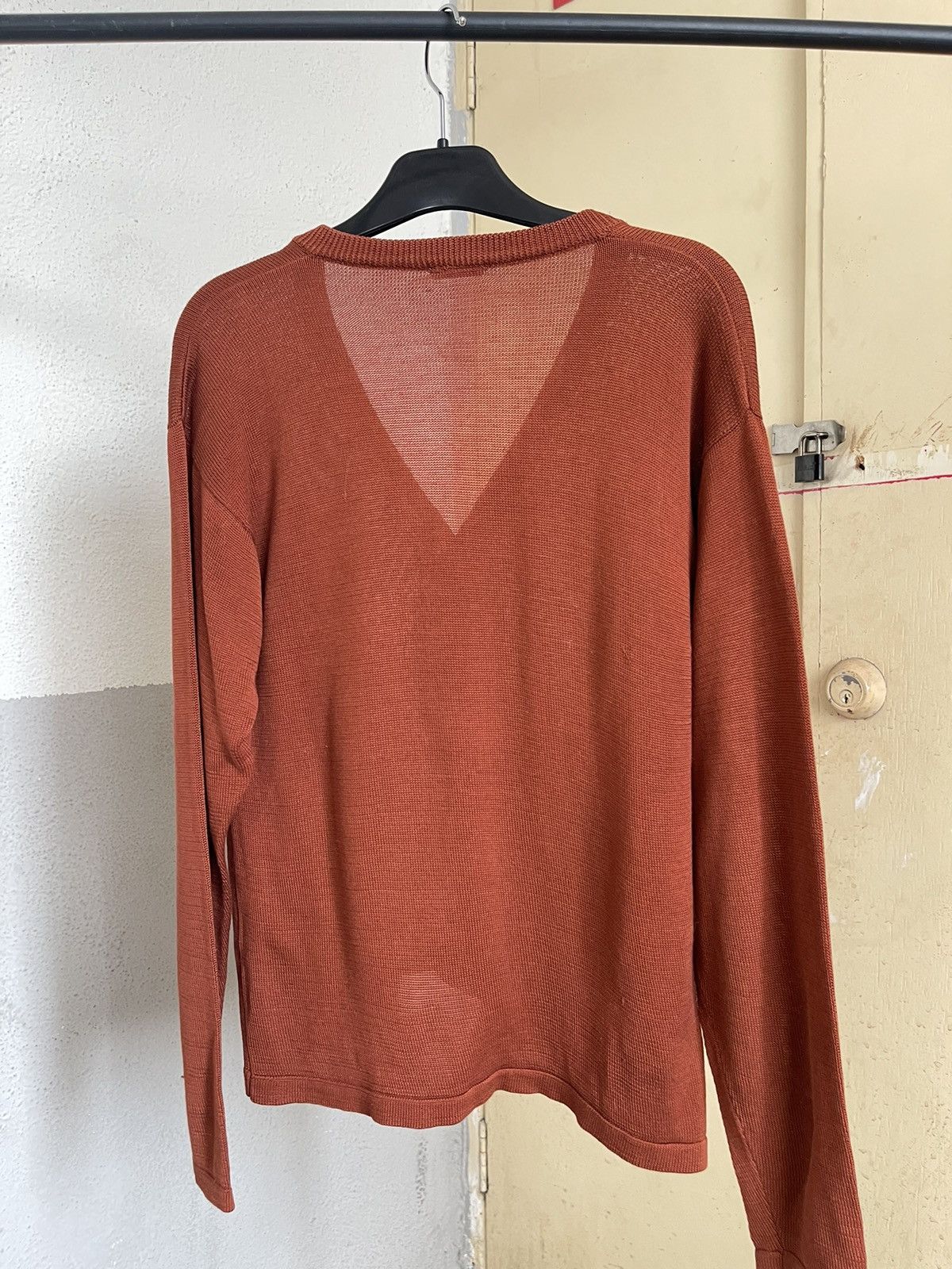 Yohji Yamamoto Y’s Yohji Yamamoto V Neck Cotton Cardigan Burnt Orange Size M / US 6-8 / IT 42-44 - 2 Thumbnail