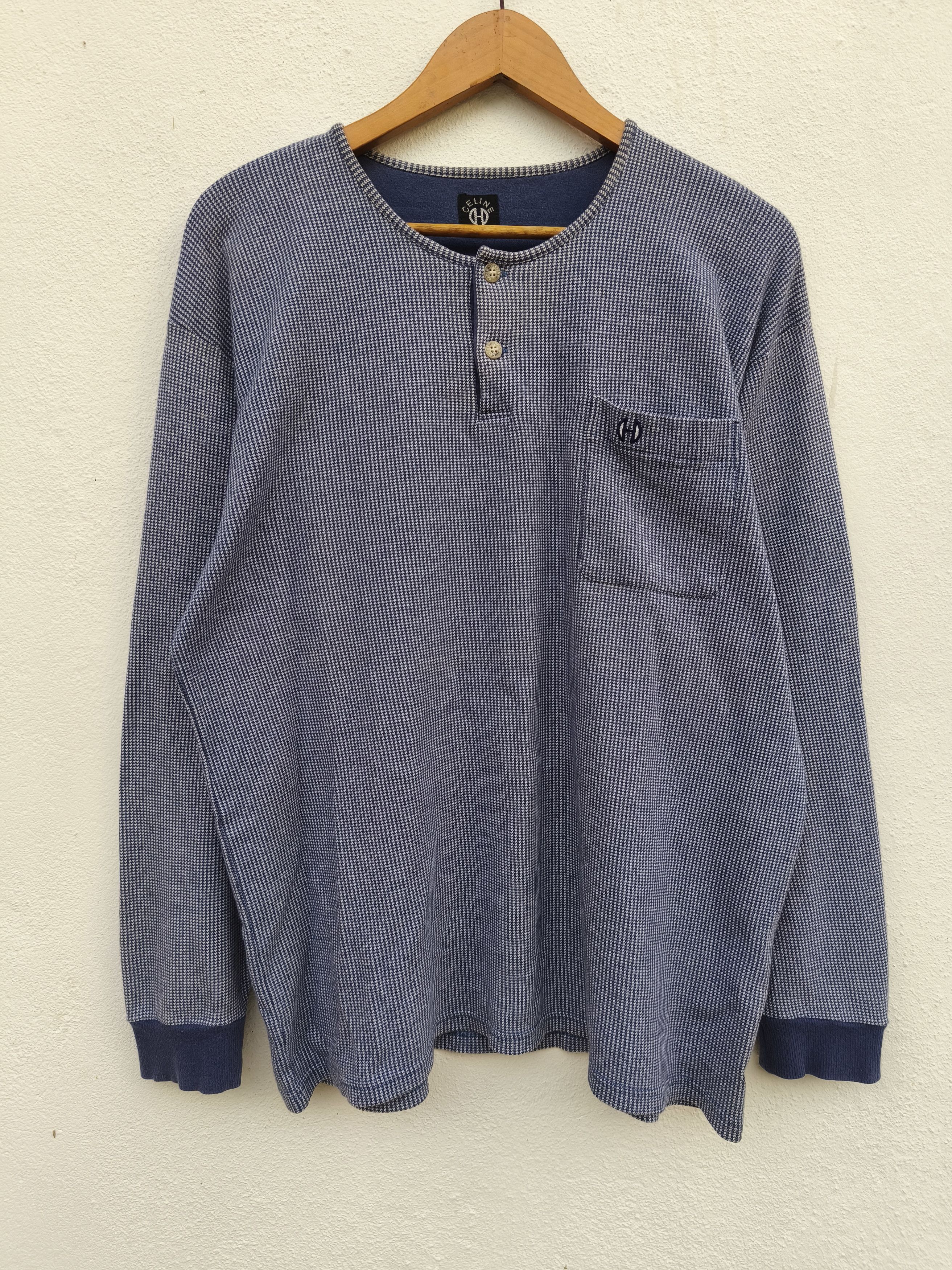 Celine Celine t shirt long sleeve single pocket Size US L / EU 52-54 / 3 - 2 Thumbnail