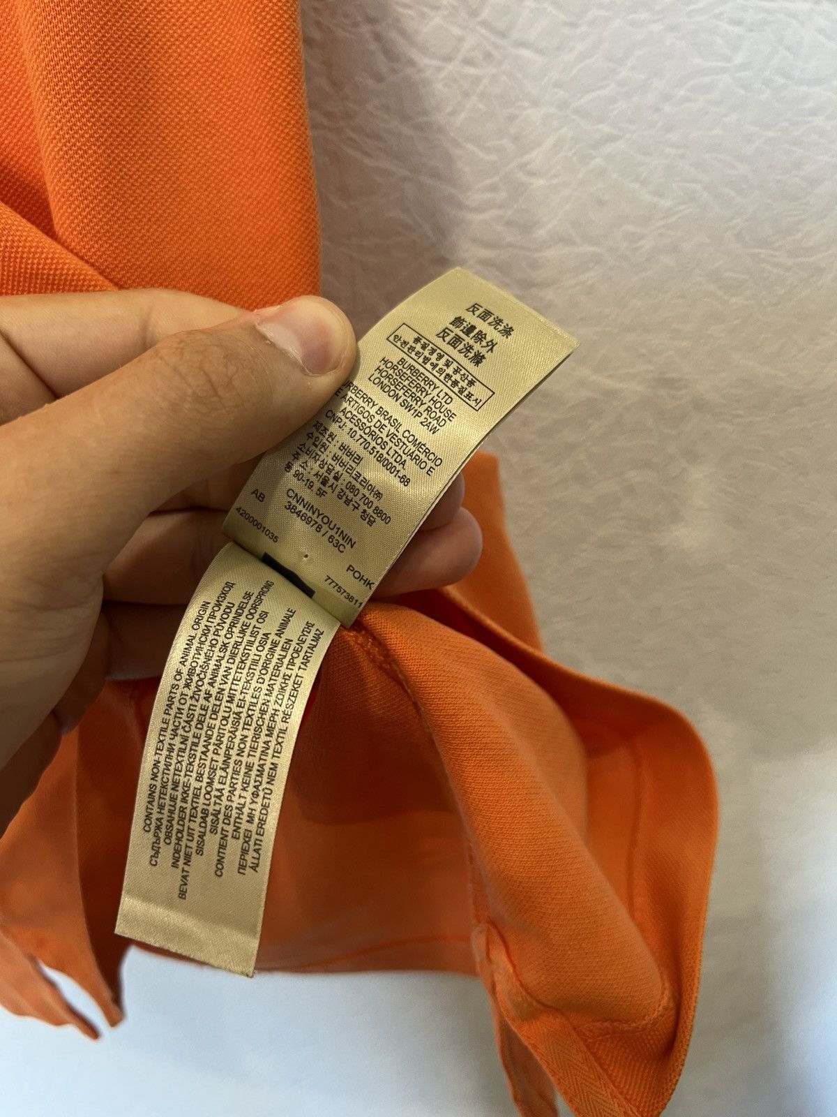 Burberry Burberry Classic Orange Polo Shirt Mens Basic Size US S / EU 44-46 / 1 - 6 Thumbnail
