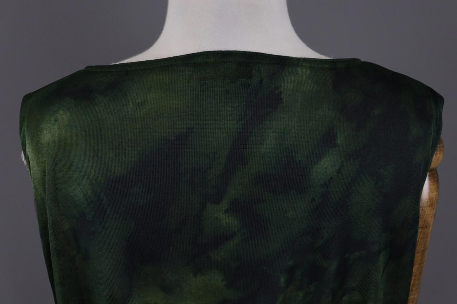 Designer Marina Sport Green Printed V-Neck Summer Knee Dress Size 27 Size M / US 6-8 / IT 42-44 - 10 Thumbnail