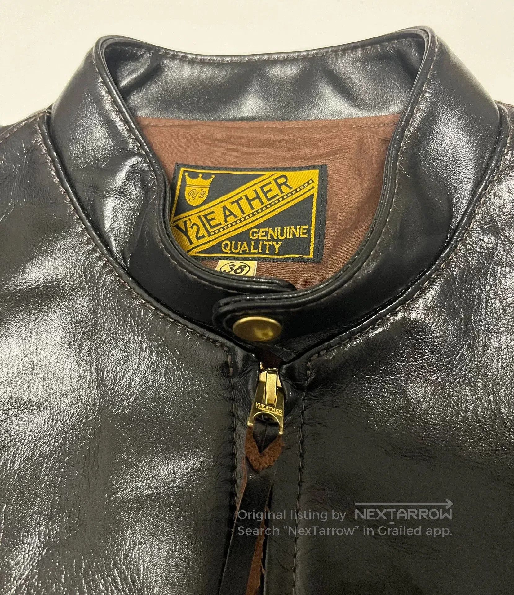Y'2 Leather black leather jacket by Y'2 Leather. Size US M / EU 48-50 / 2 - 3 Thumbnail