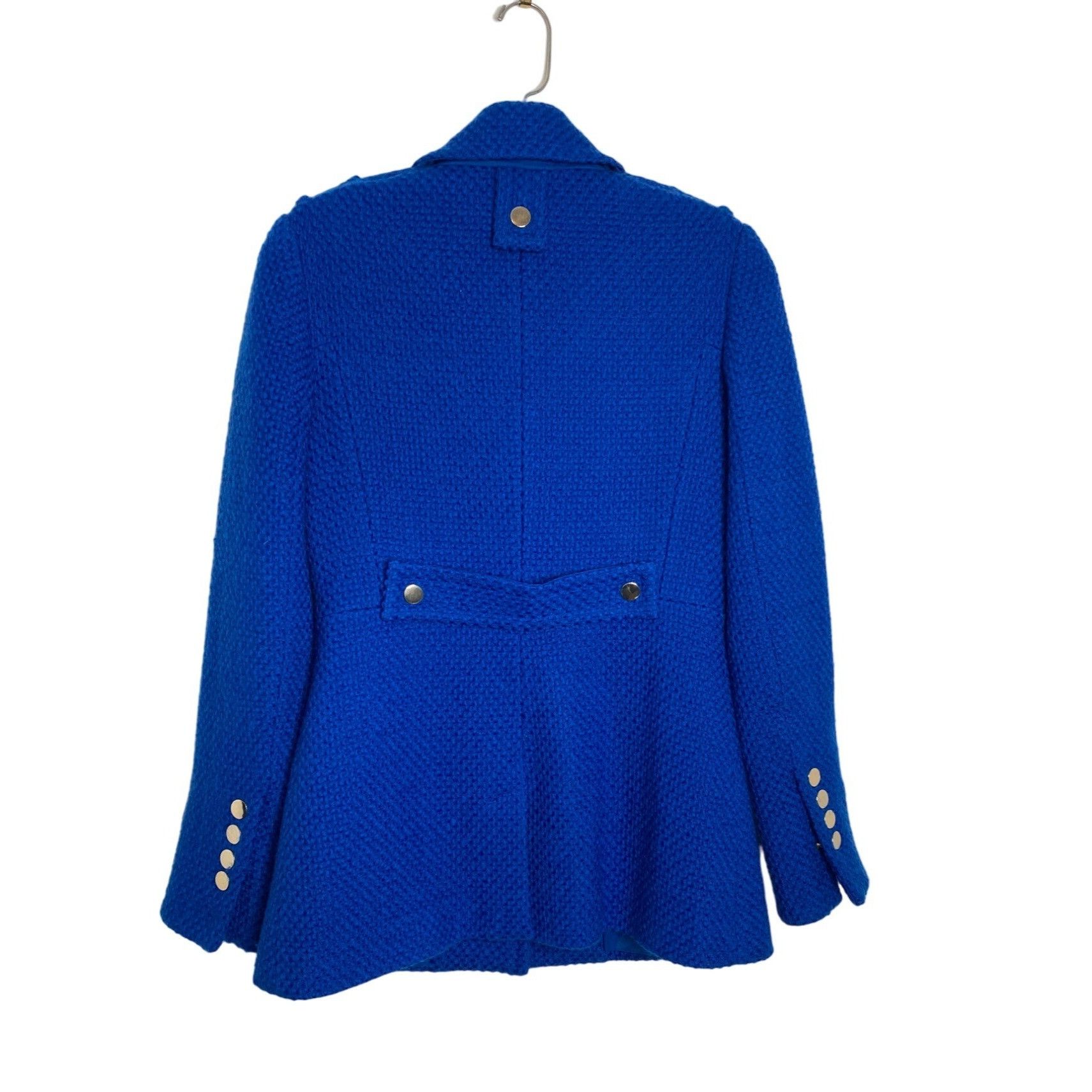 Vintage ETCETERA WOMEN'S ROYAL BLUE VIRGIN WOOL TWEED COAT SZ 4 NWOT Size S / US 4 / IT 40 - 2 Thumbnail