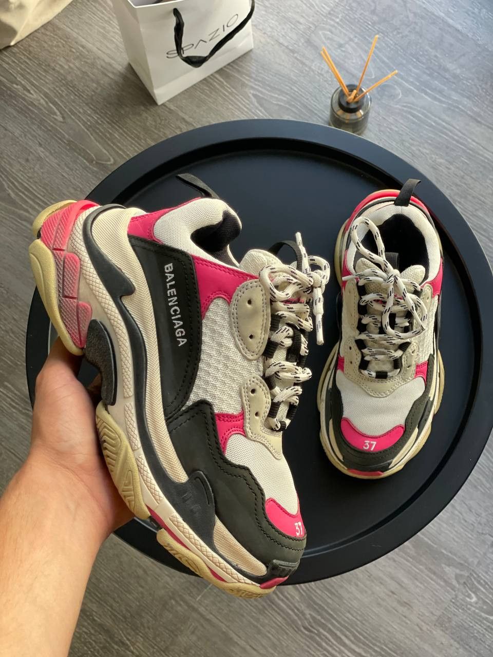 Balenciaga Balenciaga Triple S Black\White\Pink Cunky Sneakers Size US 7 / IT 37 - 6 Thumbnail