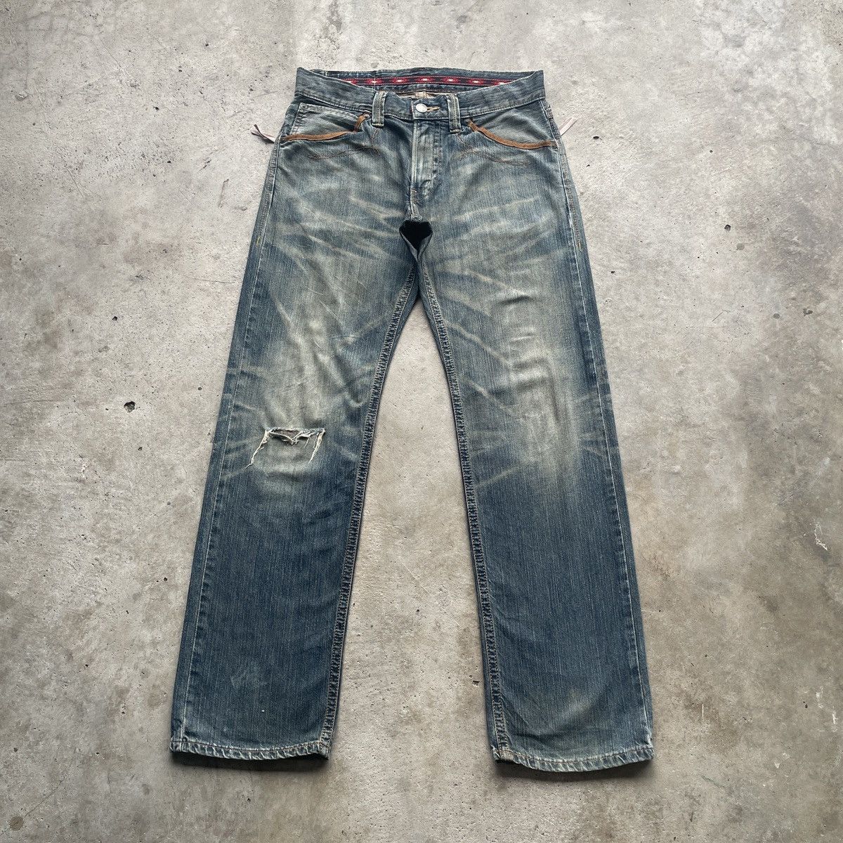 Edwin W34 Vintage Edwin XV Distressed Rusty Jean Faded Denim Pants Size US 34 / EU 50 - 1 Thumbnail