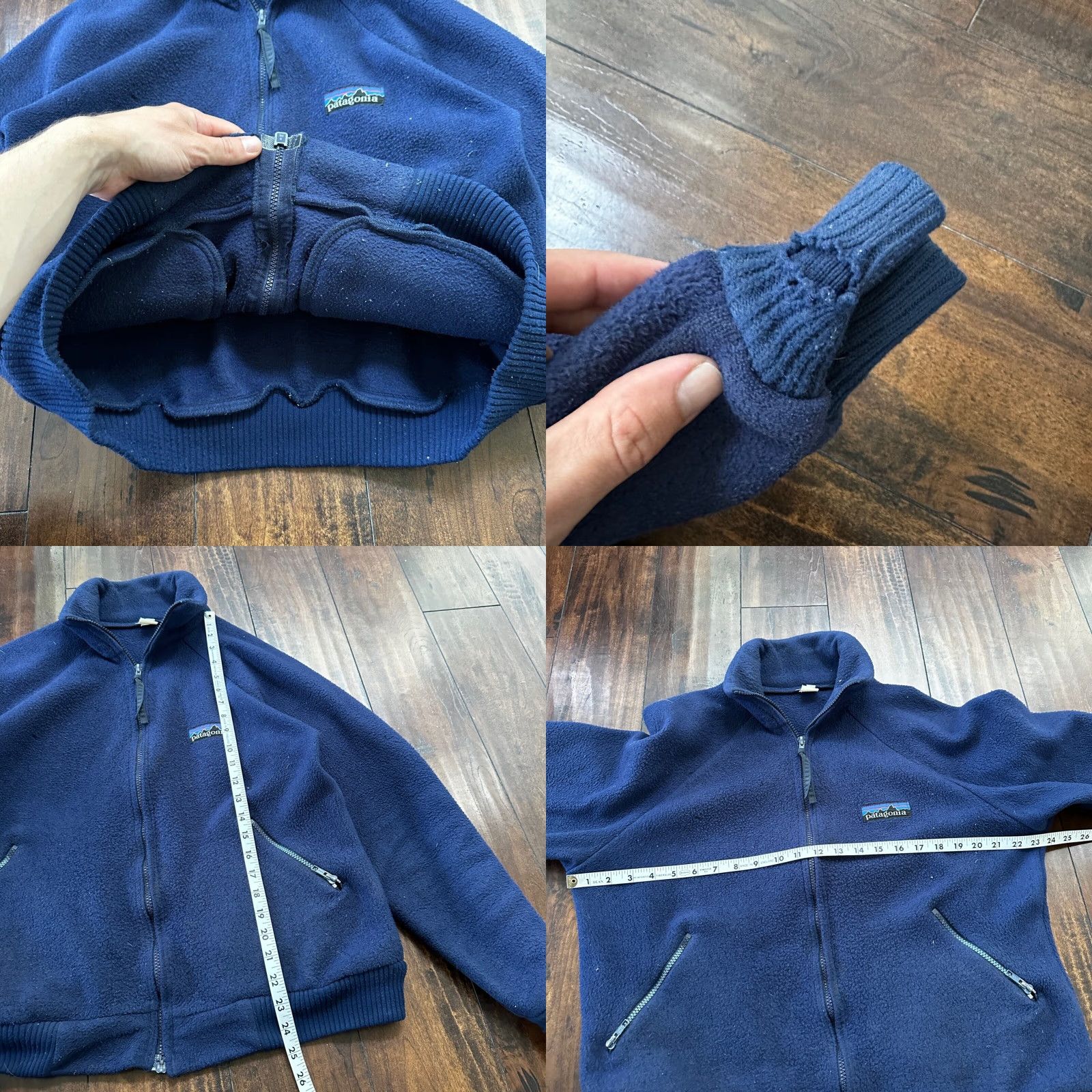 Patagonia Patagonia Vintage 80s Zip Up Fleece Jacket Navy Blue Full Bomber 90s Deep Pile Size US L / EU 52-54 / 3 - 8 Thumbnail