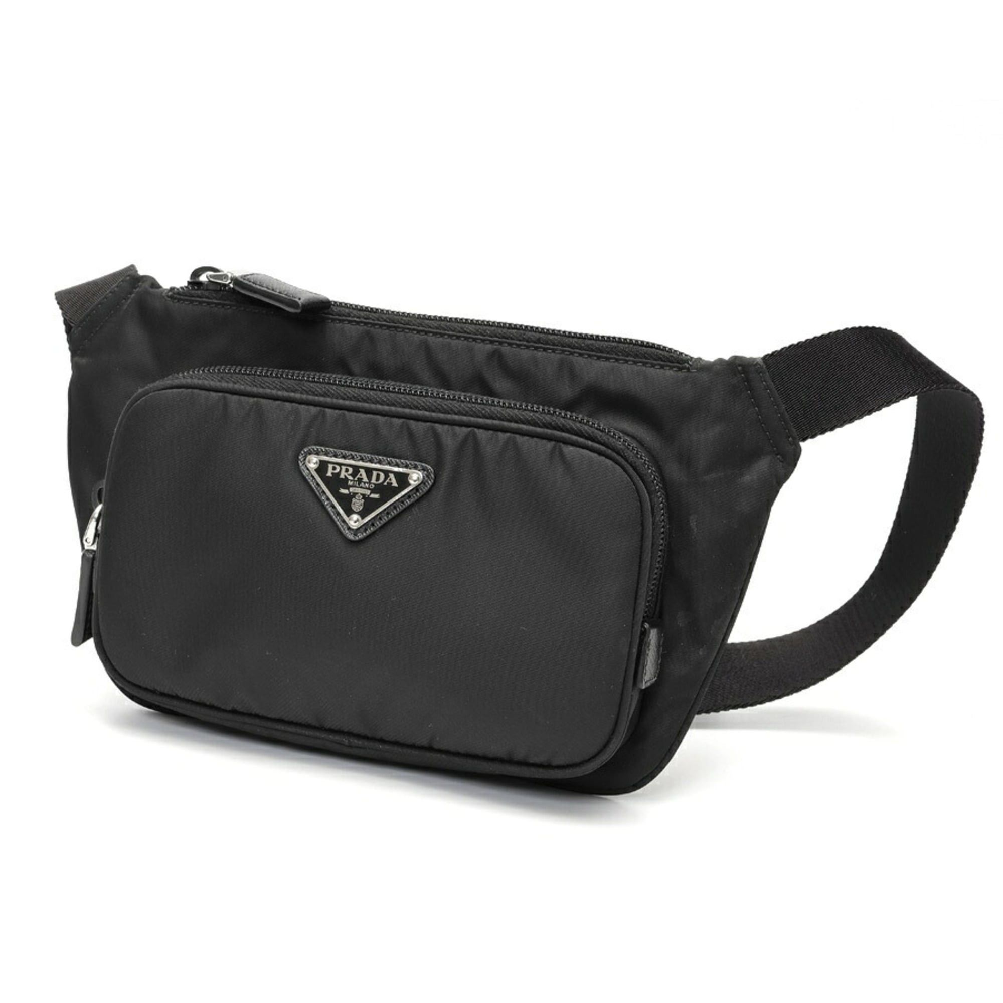 Prada Re-Nylon X Saffiano Leather Shoulder Bag Body 2Vh128 Nylon Black S-160142, Women's