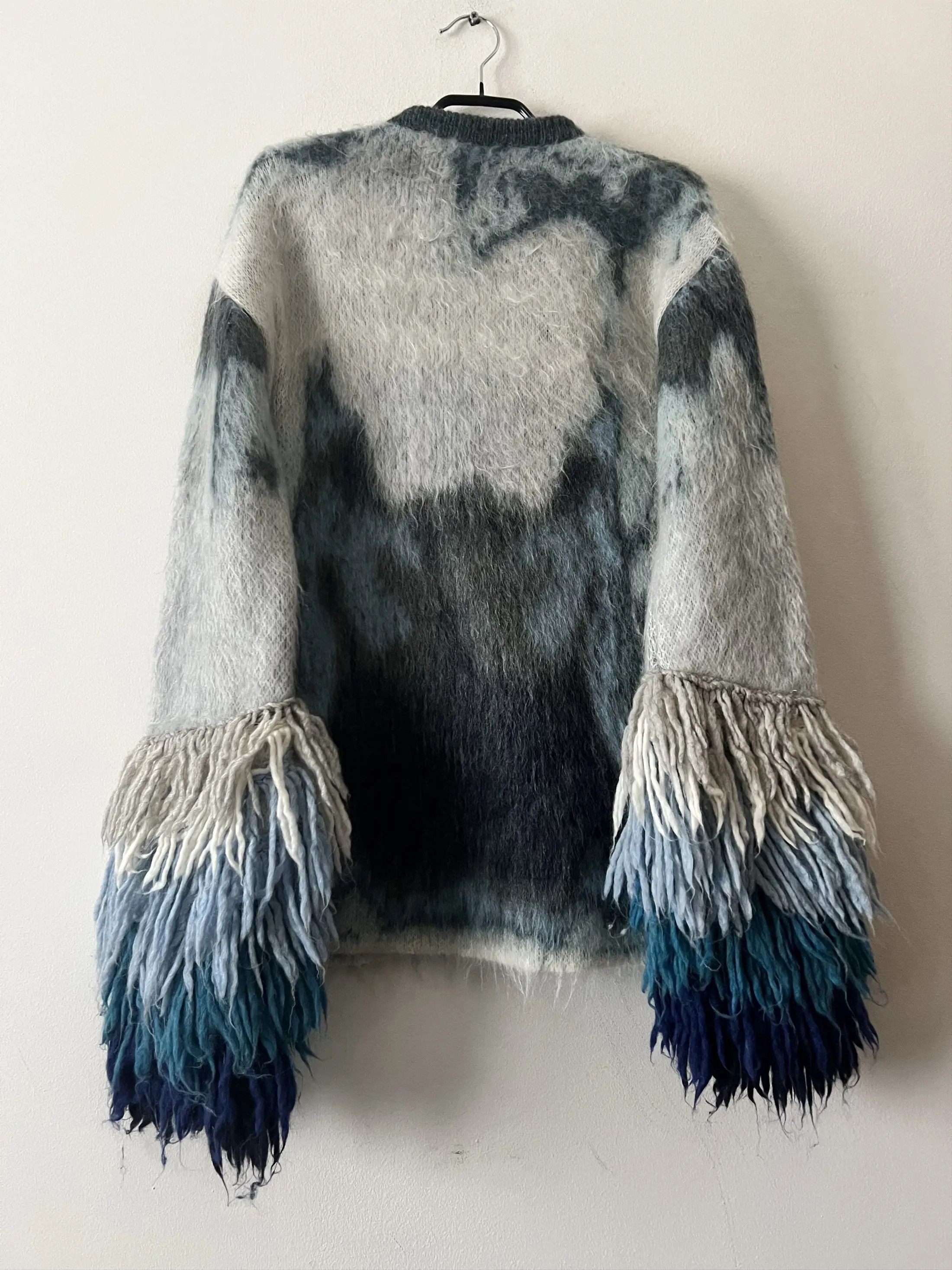 Off-White Off-white Fringe Knit Watercolor Mohair Size S / US 4 / IT 40 - 3 Thumbnail