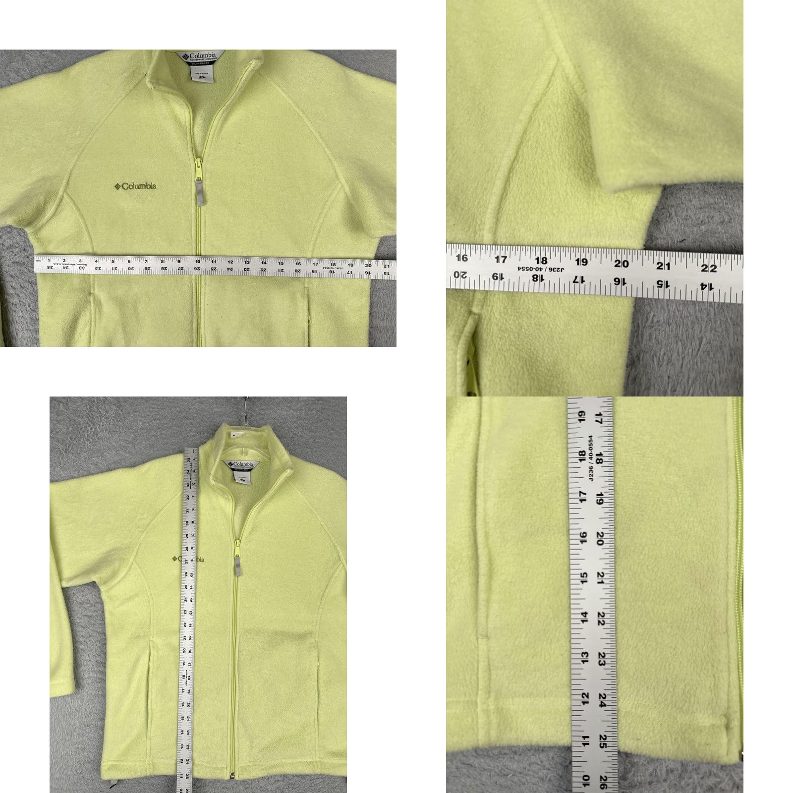 Vintage Columbia Fleece Jacket Womens Medium Yellow Full Zip Pockets Hiking Outdoor Size M / US 6-8 / IT 42-44 - 8 Thumbnail
