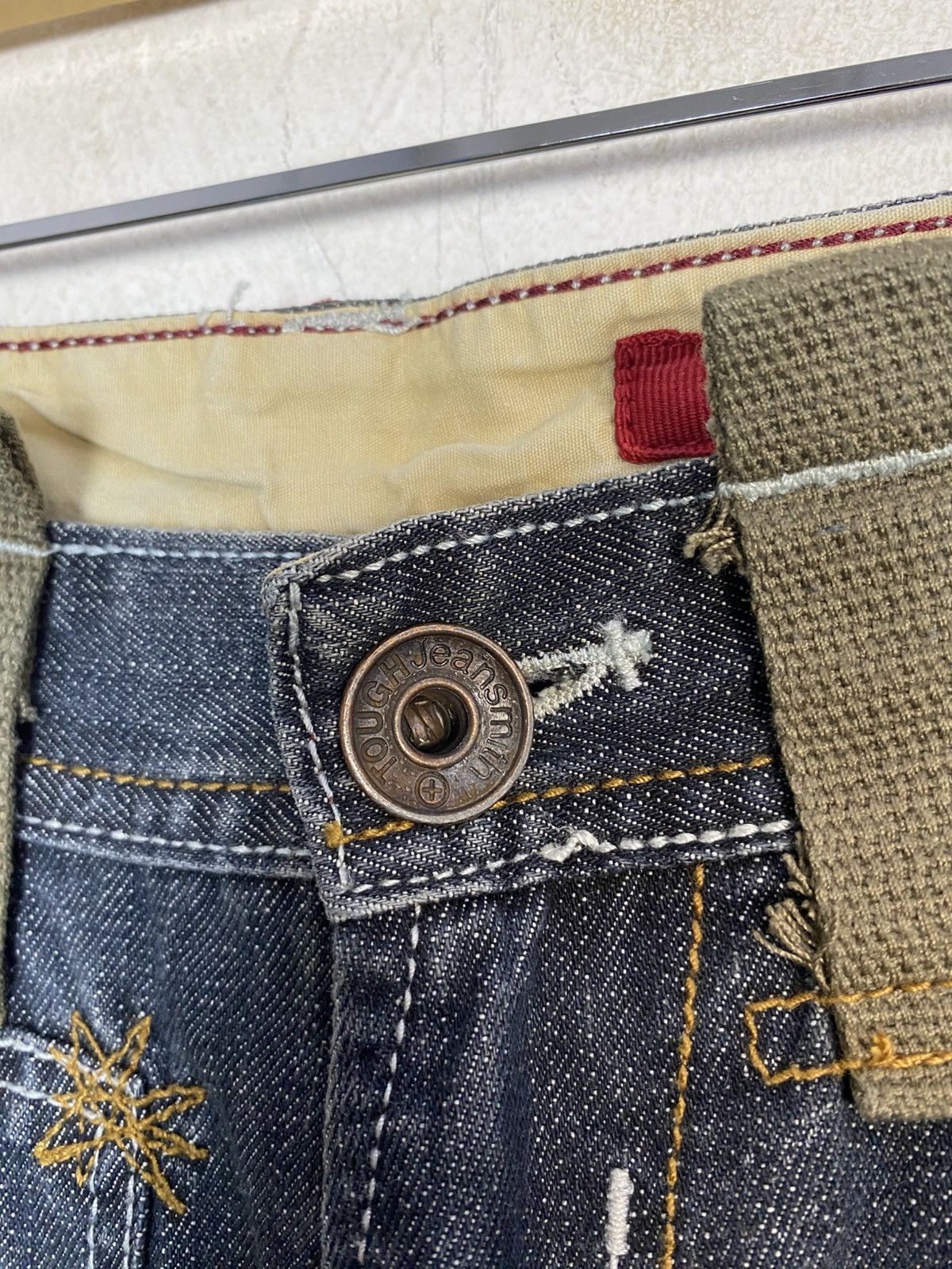 Other Y2k Tough Jeansmith Tactical Denim Green Straps Size 30 31 Size US 31 - 7 Thumbnail
