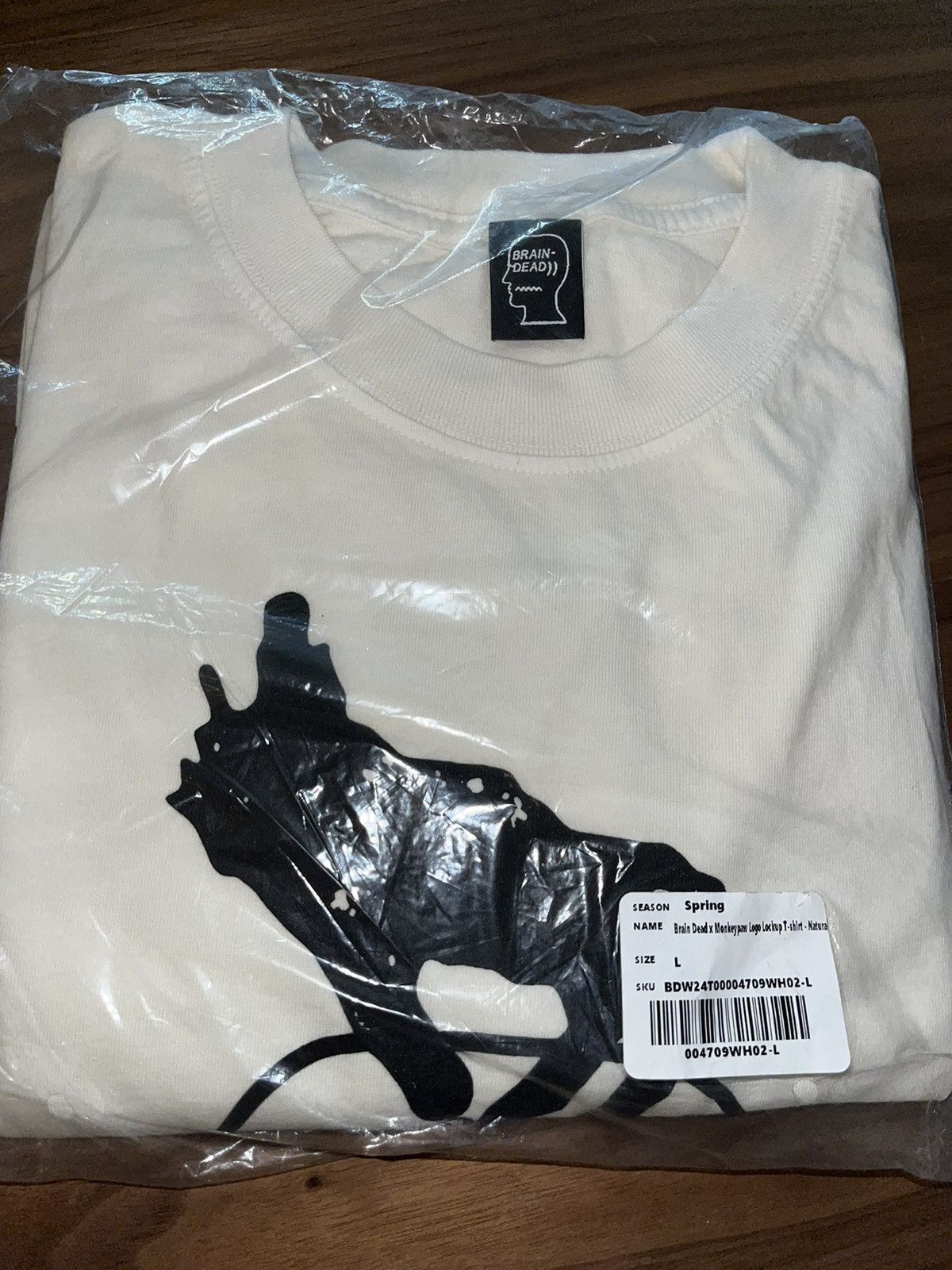 Brain Dead Jordan Peele Brain Dead x Monkeypaw Logo Lockup T Shirt Size US L / EU 52-54 / 3 - 4 Thumbnail