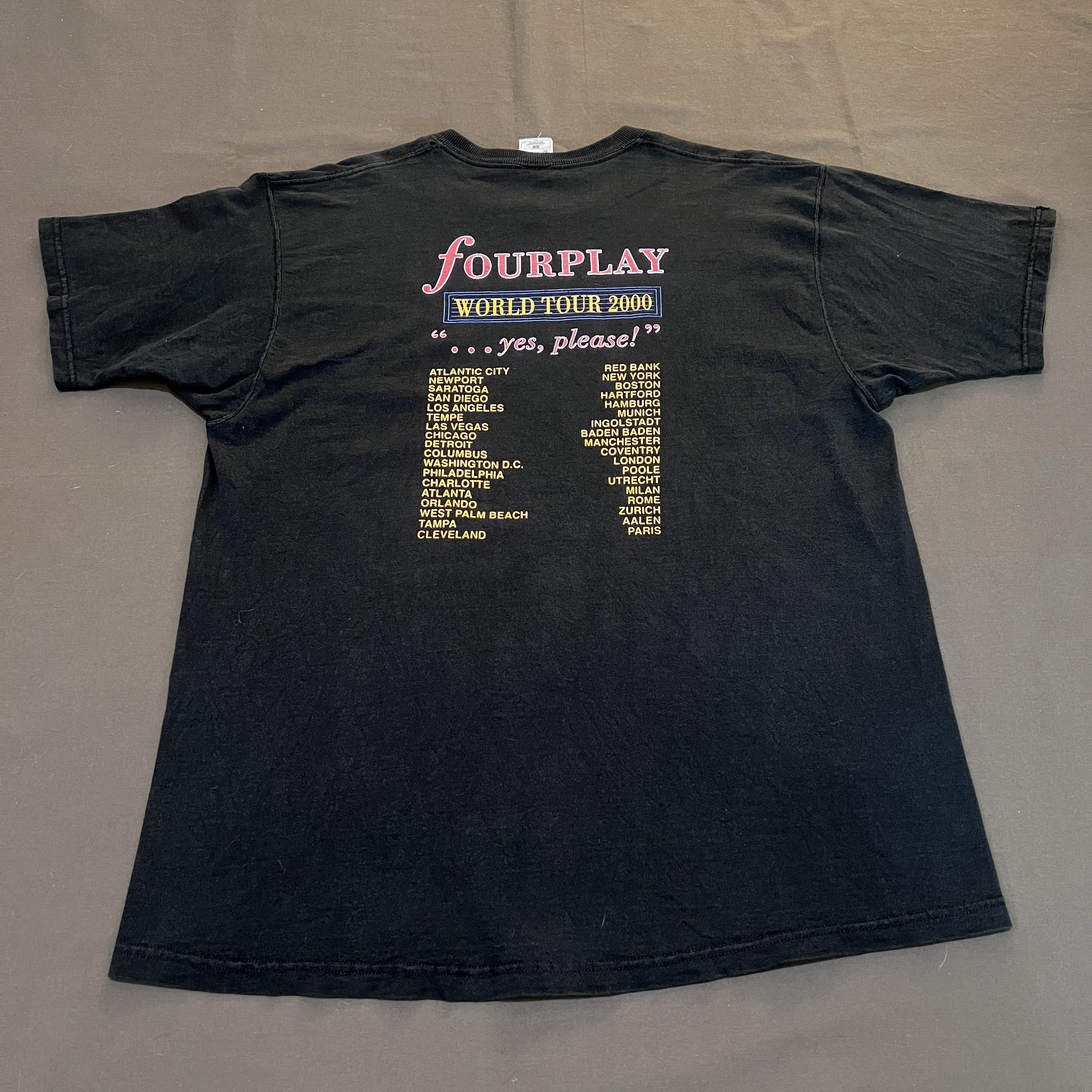 Band Tees × Vintage Vintage Fourplay World Tour Smooth jazz Promo Tee XL Size US XL / EU 56 / 4 - 7 Thumbnail