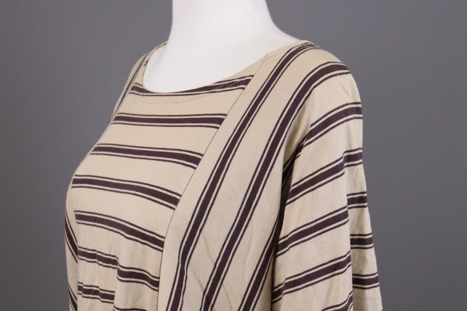 Designer Gudrun Sjoden Beige Striped Relaxed Blouse Shirt Size M Size M / US 6-8 / IT 42-44 - 7 Thumbnail