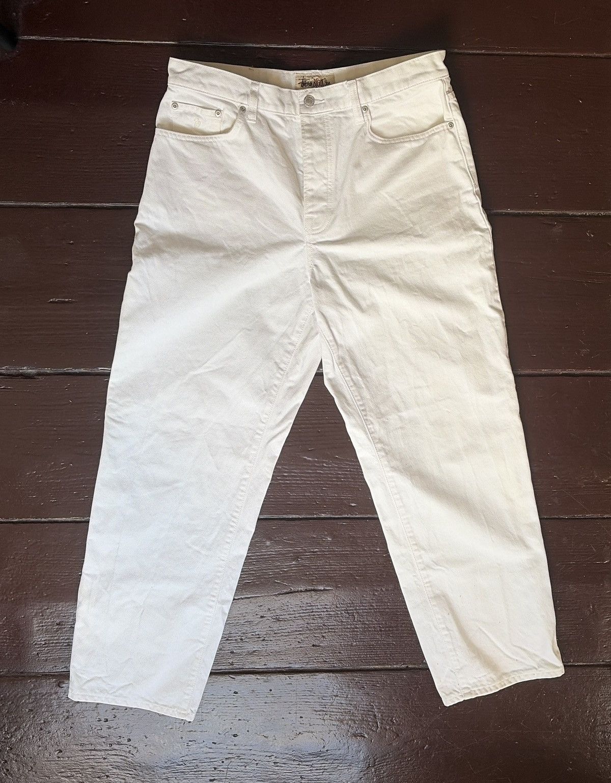 Stussy Stussy Big Ol' Jean Overdyed Unisex Denim White | Grailed