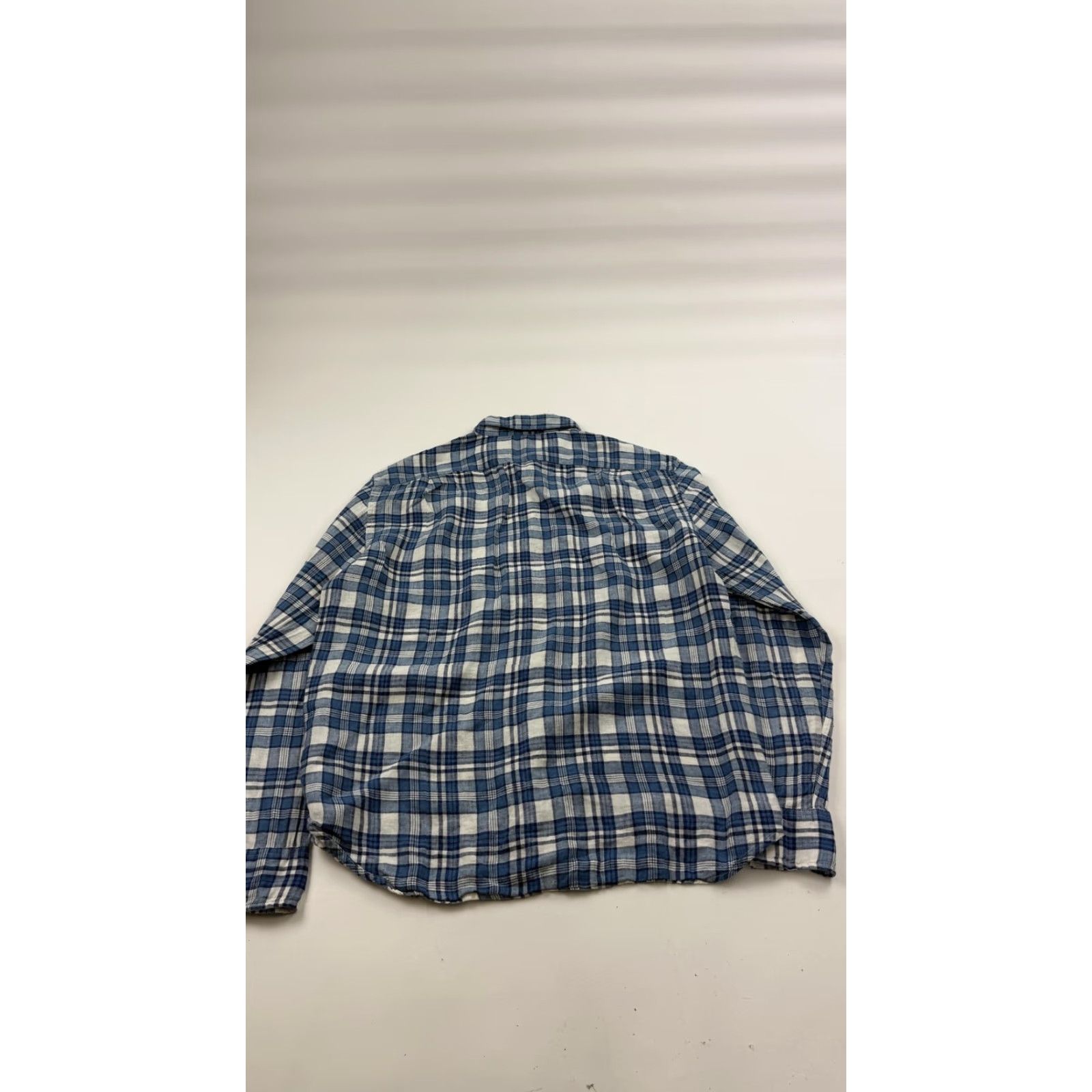 J.Crew VINTAGE? No. J.Crew Shirt Mens XL Blue Plaid Linen Slim Fit Button-Down Long Sleeve F0850 Size US XL / EU 56 / 4 - 6 Thumbnail