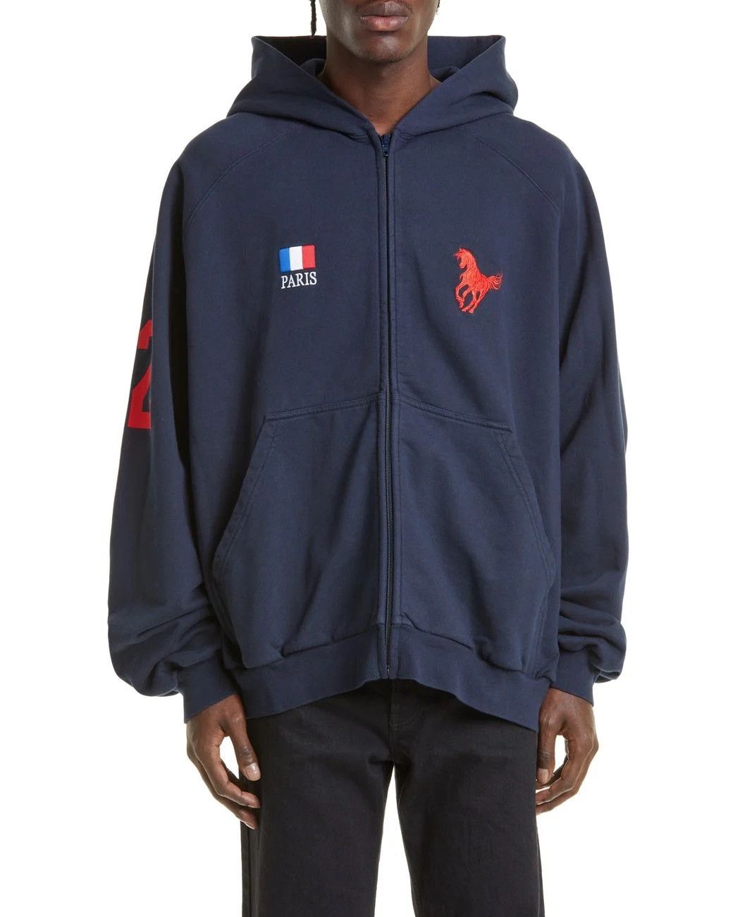 Balenciaga Balenciaga AW22 Polo Hoodie Blue Color Sz.1 Size US S / EU 44-46 / 1 - 2 Thumbnail
