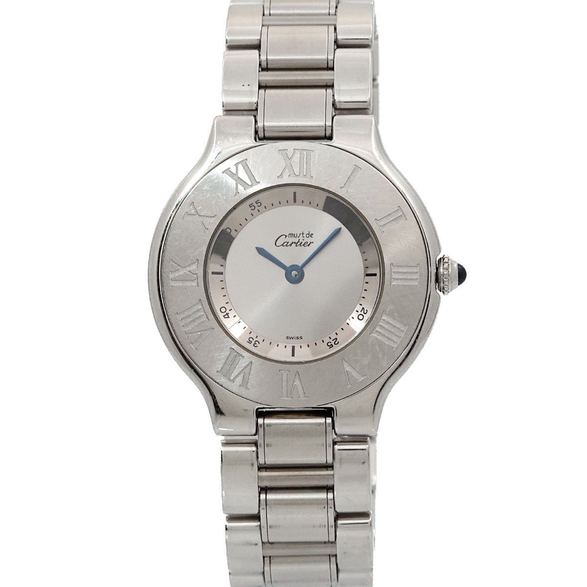 Cartier Must 21 Vantian W10110T2 Boys' Watch Silver Quartz Must21, Women's