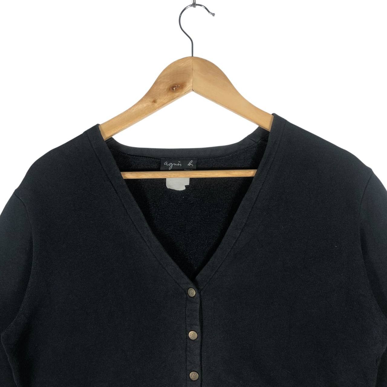 agnes b. Vintage Agnes B. Button Sweatshirt Jacket Size M / US 6-8 / IT 42-44 - 2 Thumbnail
