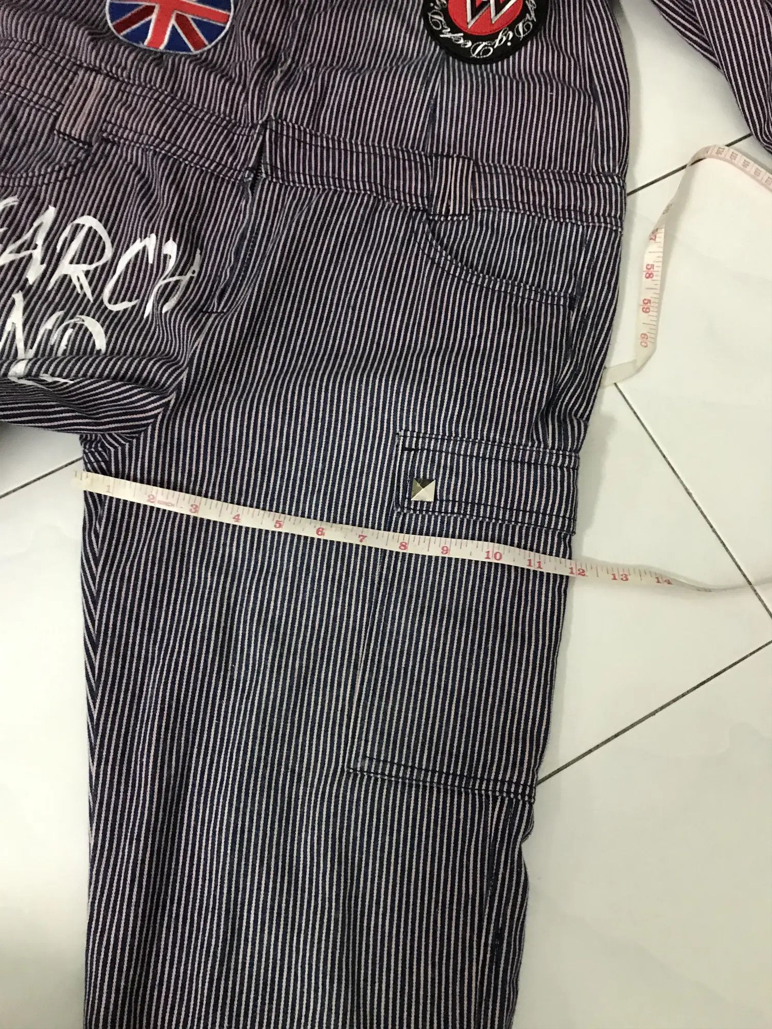 Vintage Punkers Rock Hickory Stripes Overall Denim Size US 36 / EU 52 - 9 Thumbnail