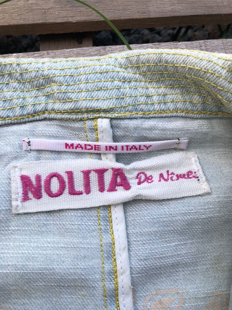 Designer NOLITA Cropped Denim Jacket Size XS / US 0-2 / IT 36-38 - 3 Thumbnail